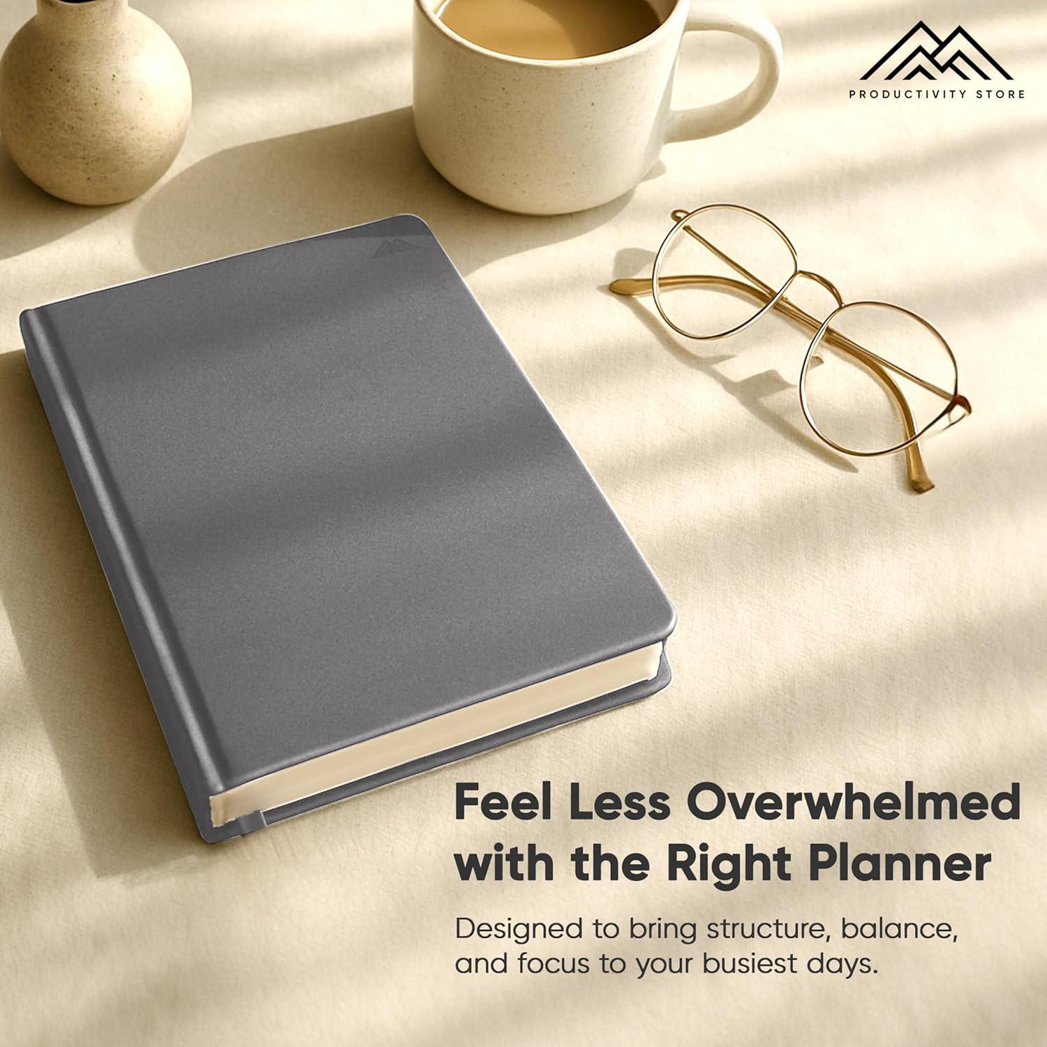 image:imageDaily Planner 2026 5 x 8 The Ultimate Daily Workflow Planner with Hourly Schedule amp Task List to Achieve Your Goals by PRODUCTIVITY STORE A5 GreyGrey