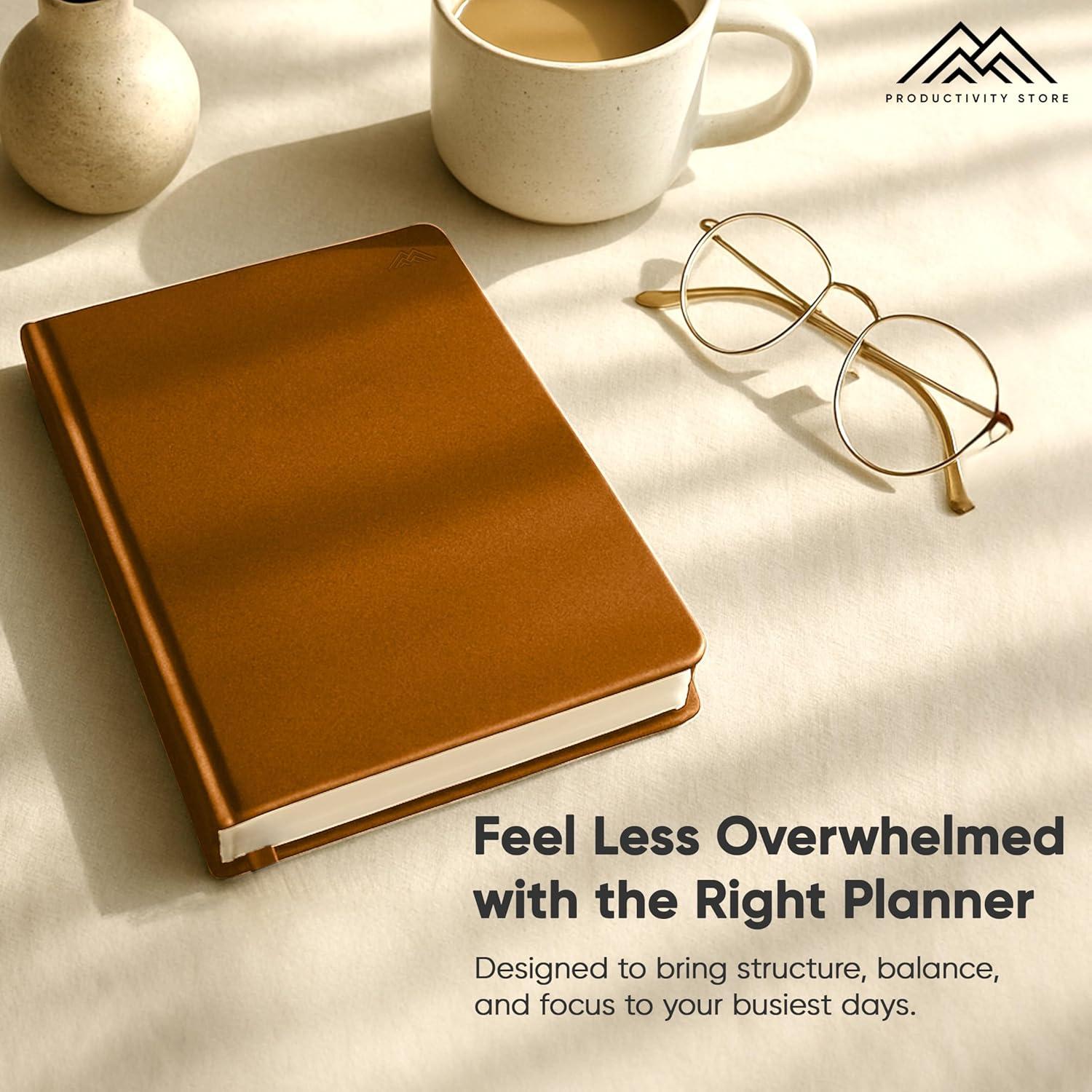 image:imageDaily Planner 2026 5 x 8 The Ultimate Daily Workflow Planner with Hourly Schedule amp Task List to Achieve Your Goals by PRODUCTIVITY STORE A5 GreyLeather