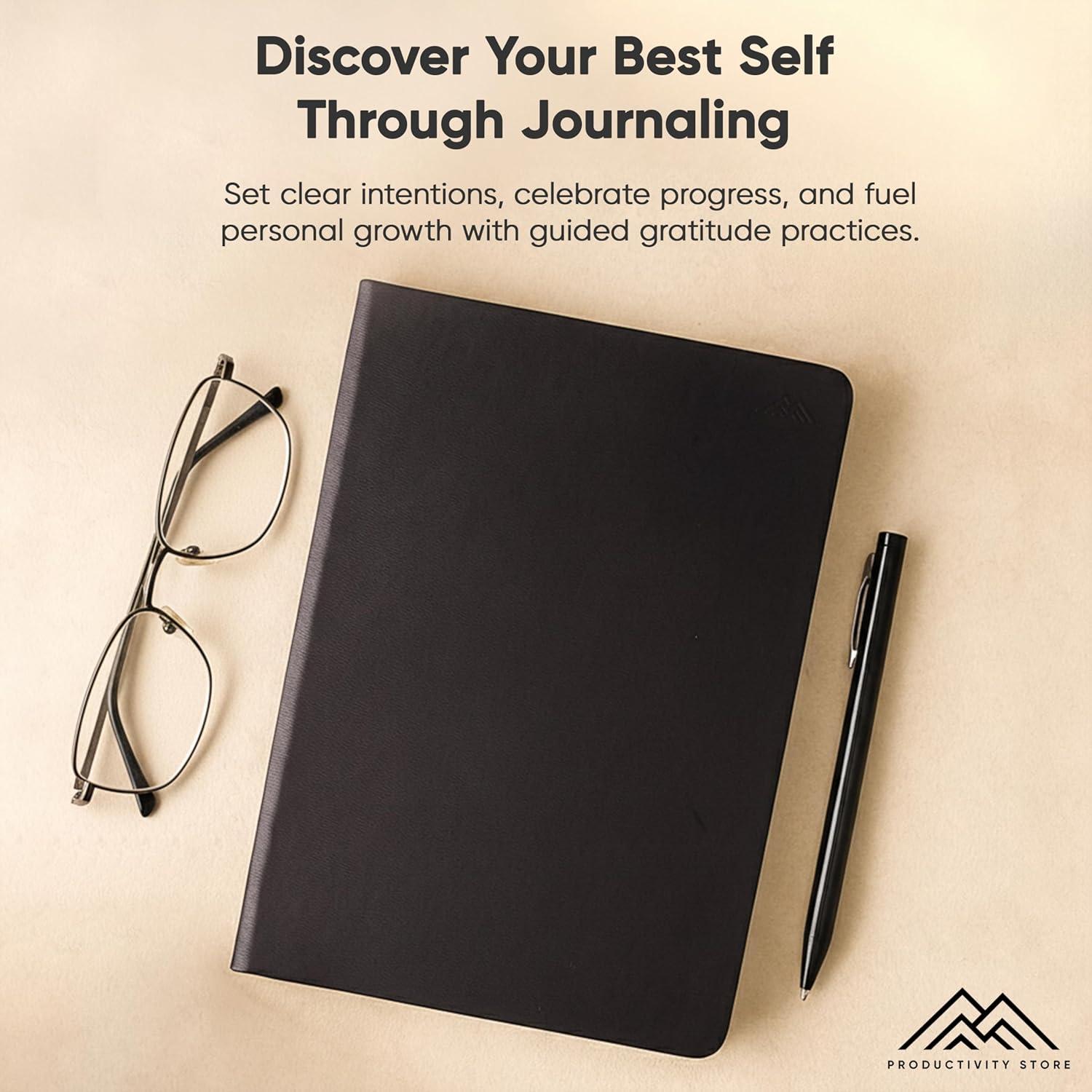 image:imageGratitude amp SelfCare Journal Guided Mindfulness amp Mental Health Journal AllinOne with Prompts for Self Discovery Daily Journal for Men amp Women by PRODUCTIVITY STORE A5 BrownBlack
