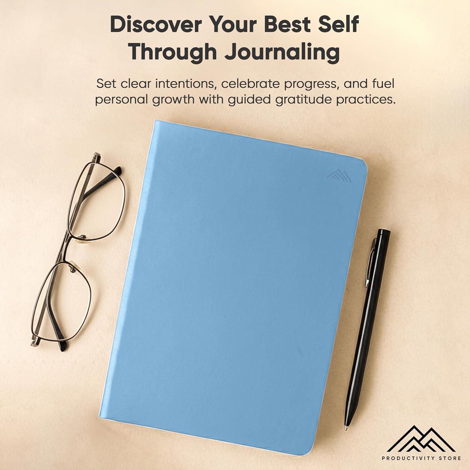 image:imageGratitude amp SelfCare Journal Guided Mindfulness amp Mental Health Journal AllinOne with Prompts for Self Discovery Daily Journal for Men amp Women by PRODUCTIVITY STORE A5 BrownBlue