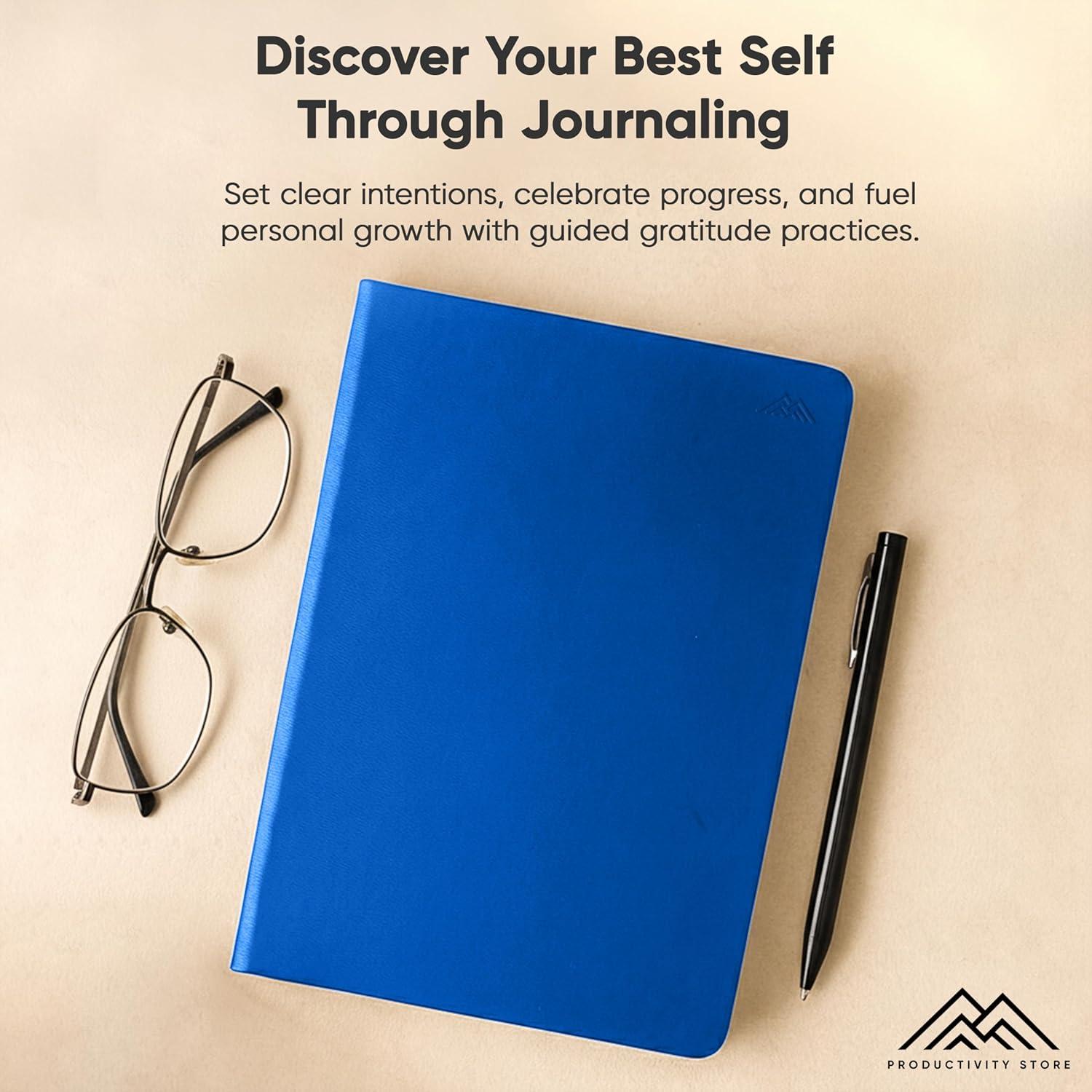 image:imageGratitude amp SelfCare Journal Guided Mindfulness amp Mental Health Journal AllinOne with Prompts for Self Discovery Daily Journal for Men amp Women by PRODUCTIVITY STORE A5 BrownNavy Blue