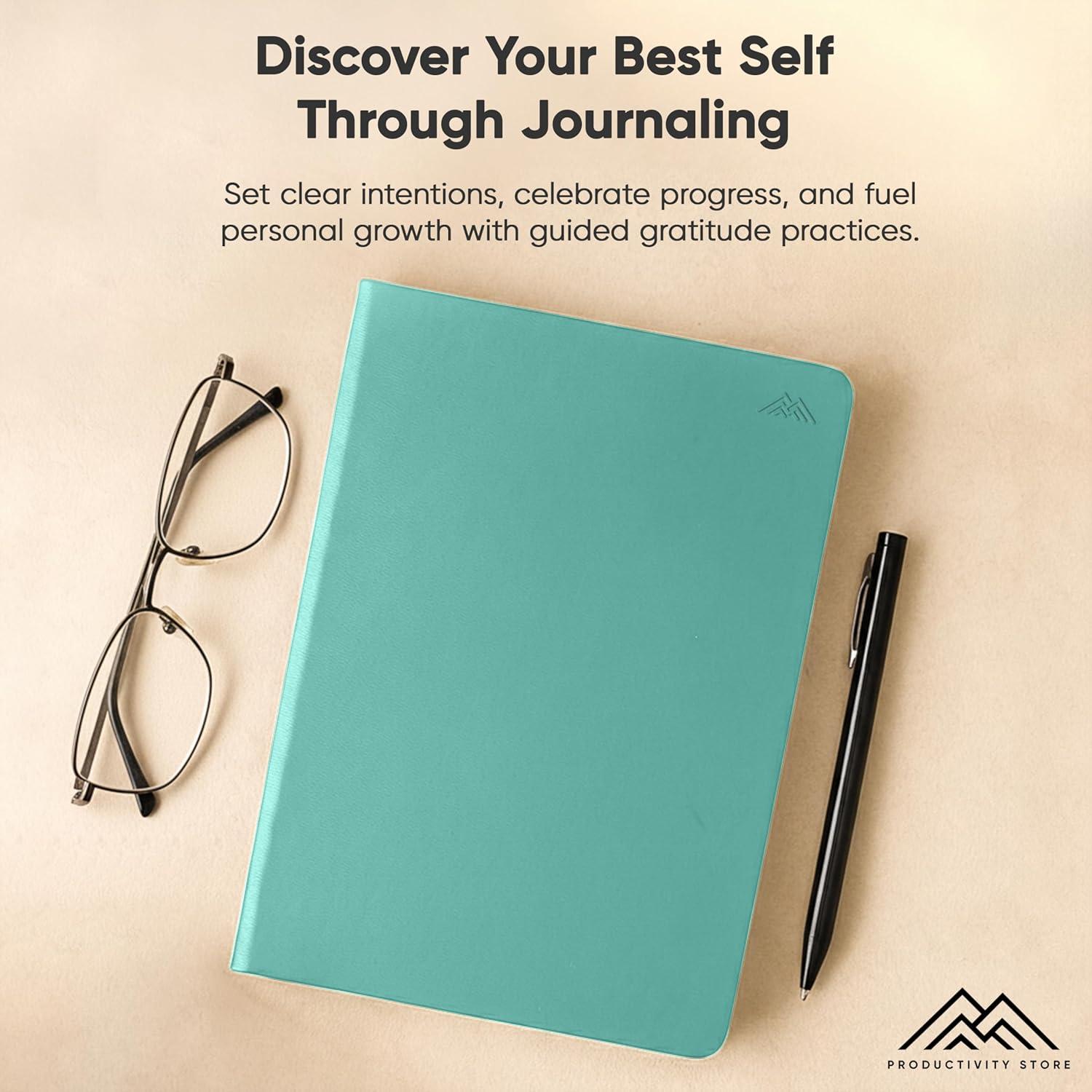 image:imageGratitude amp SelfCare Journal Guided Mindfulness amp Mental Health Journal AllinOne with Prompts for Self Discovery Daily Journal for Men amp Women by PRODUCTIVITY STORE A5 BrownTeal