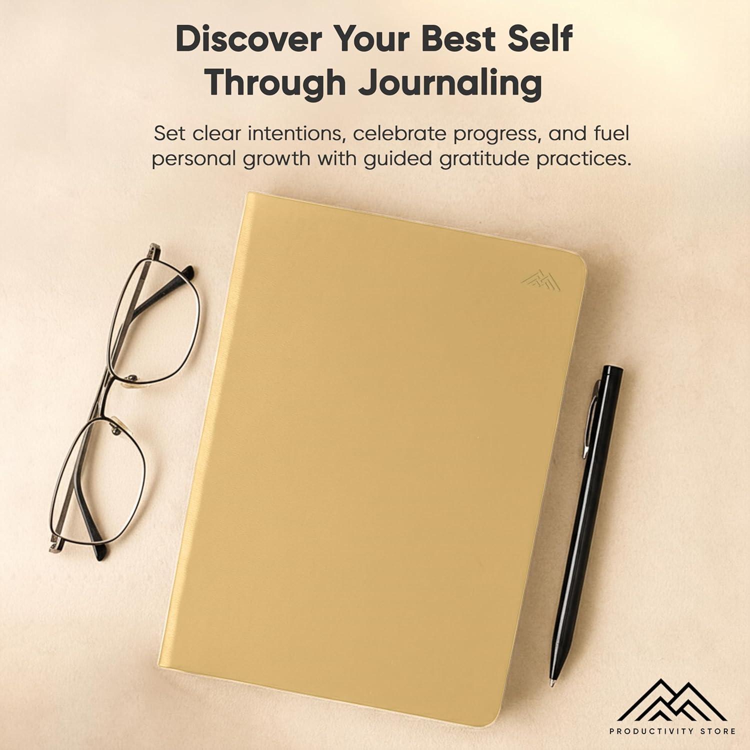 image:imageGratitude amp SelfCare Journal Guided Mindfulness amp Mental Health Journal AllinOne with Prompts for Self Discovery Daily Journal for Men amp Women by PRODUCTIVITY STORE A5 BrownCream