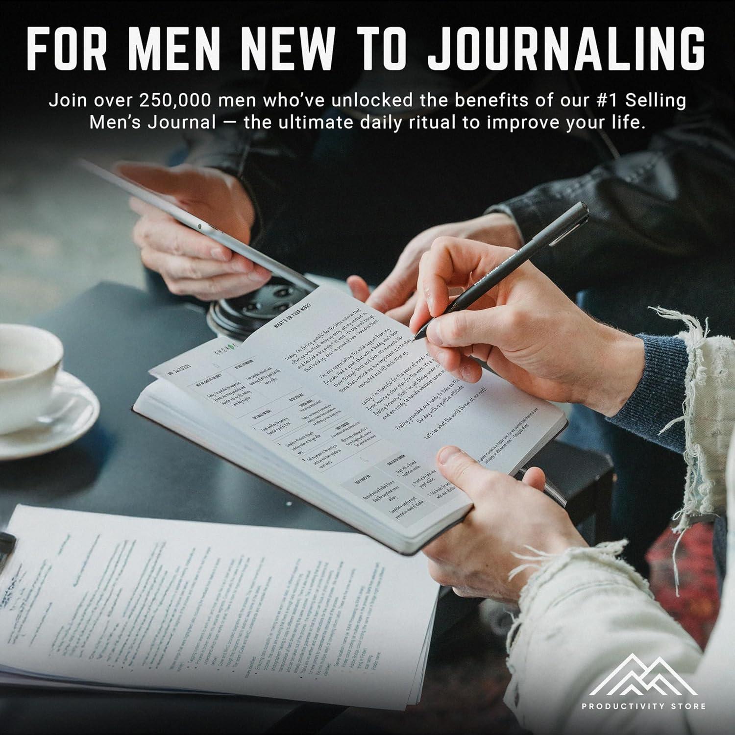 image:imagePRODUCTIVITY STORE Better Man Journal Gratitude Journal 5 Minute Journal Reflection Manifestation Journal for Mindfulness amp Self Care Journal GoalGuided Gratitude Journal for Men