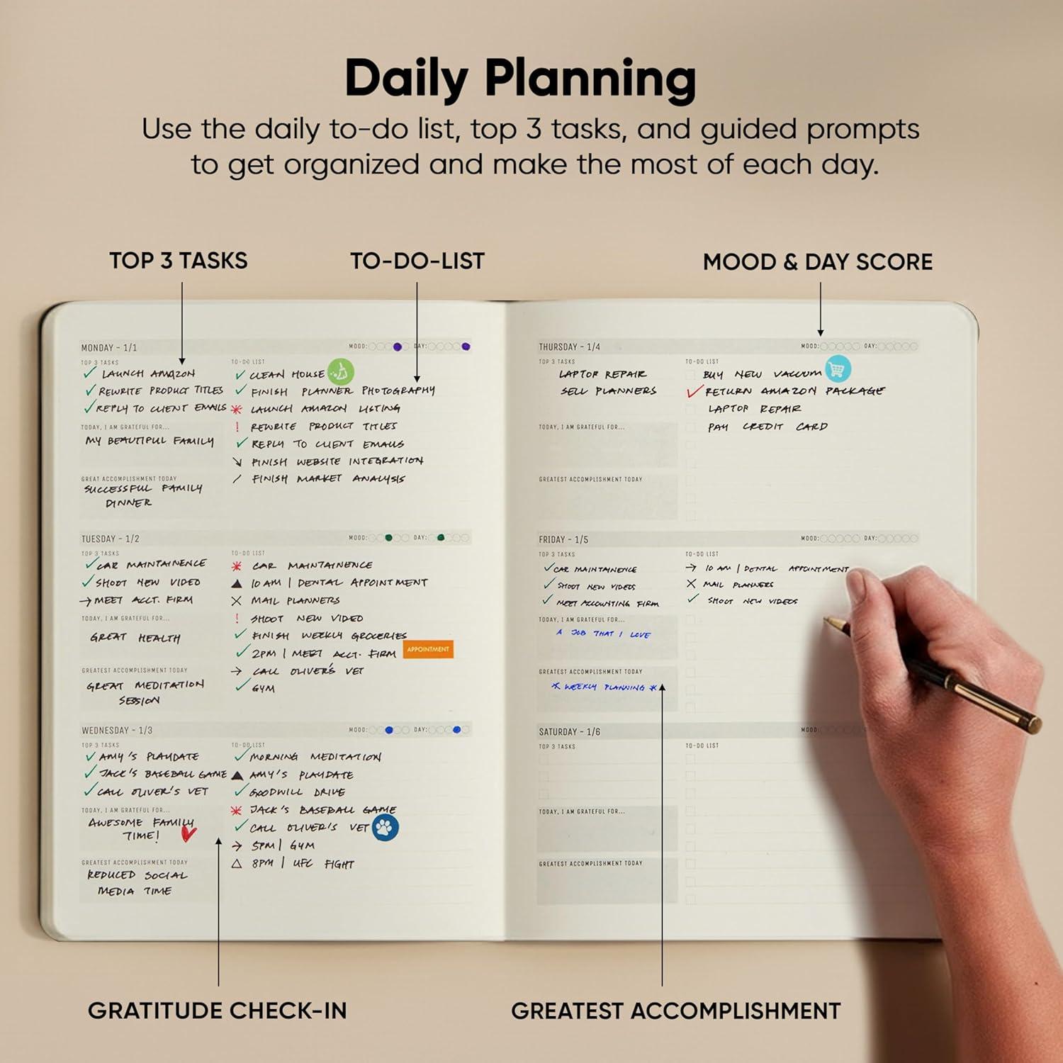 image:imageUndated 2026 Planner 85 x 11 The 1 Productivity Planner to Achieve Your 2026 Goals Planner 20262027 by PRODUCTIVITY STORE A4 BLACKBlack