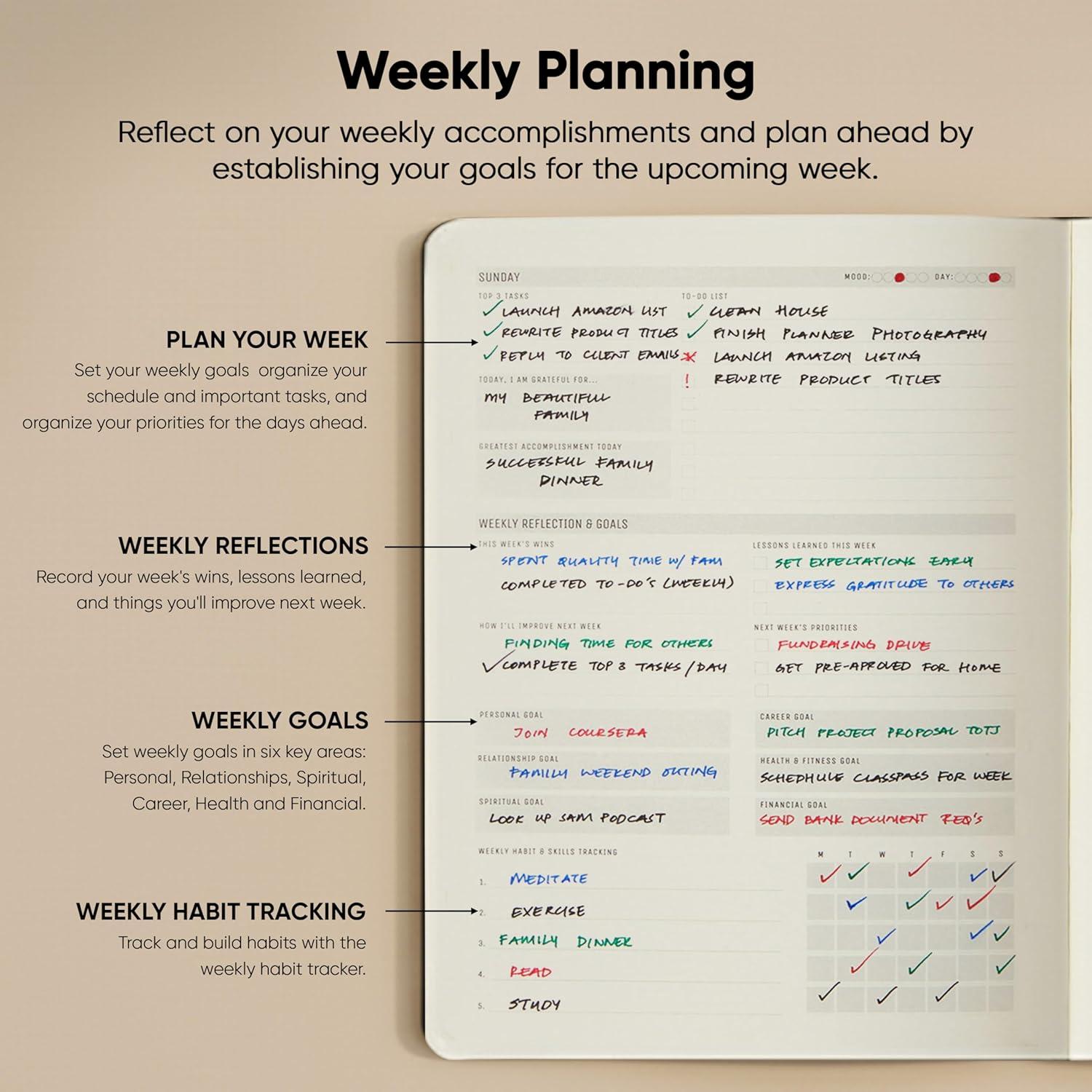 image:imageUndated 2026 Planner 85 x 11 The 1 Productivity Planner to Achieve Your 2026 Goals Planner 20262027 by PRODUCTIVITY STORE A4 BLACKBlack