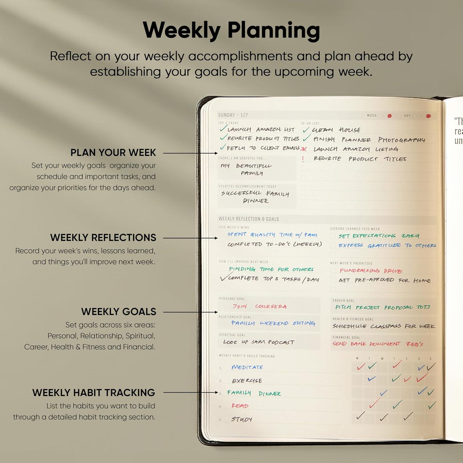 image:imageUndated 2026 Planner 85 x 11 The 1 Productivity Planner to Achieve Your 2026 Goals Planner 20262027 by PRODUCTIVITY STORE A4 BLACKBlack