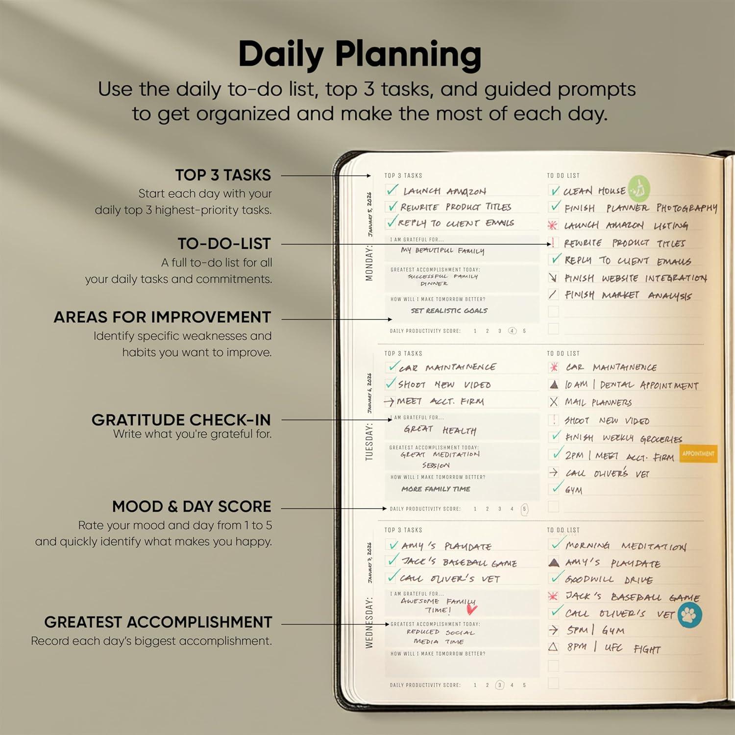 image:imageUndated 2026 Planner 85 x 11 The 1 Productivity Planner to Achieve Your 2026 Goals Planner 20262027 by PRODUCTIVITY STORE A4 BLACKBlack