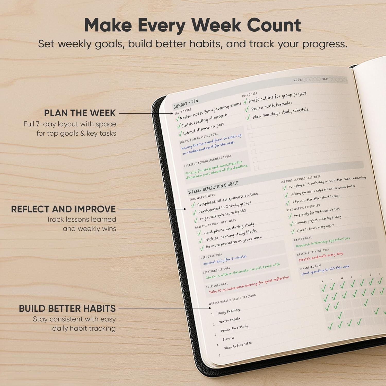 image:imageUndated 2026 Planner 85 x 11 The 1 Productivity Planner to Achieve Your 2026 Goals Planner 20262027 by PRODUCTIVITY STORE A4 BLACKBlack