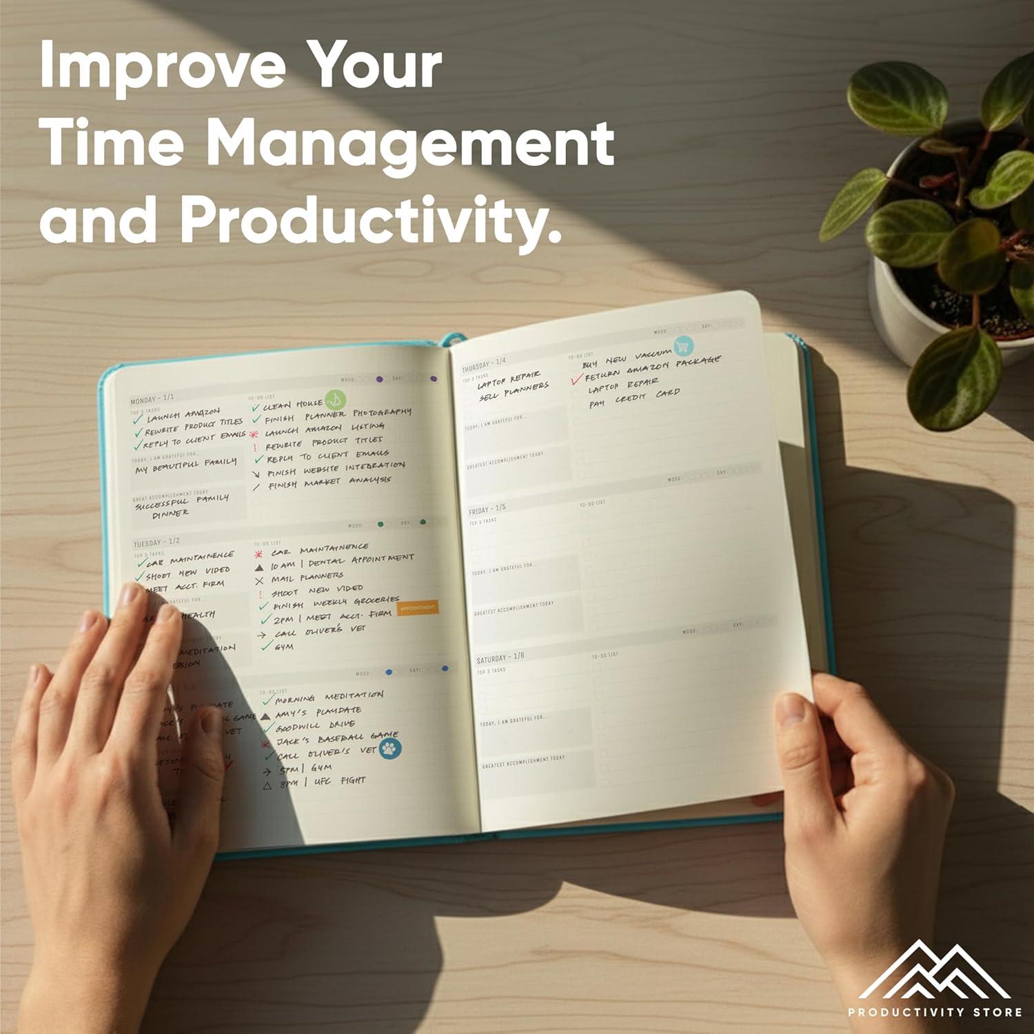 image:imageUndated 2026 Planner 85 x 11 The 1 Productivity Planner to Achieve Your 2026 Goals Planner 20262027 by PRODUCTIVITY STORE A4 BLACKBlue