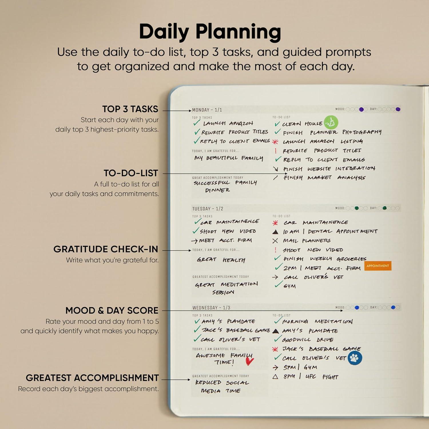 image:imageUndated 2026 Planner 85 x 11 The 1 Productivity Planner to Achieve Your 2026 Goals Planner 20262027 by PRODUCTIVITY STORE A4 BLACKBlue