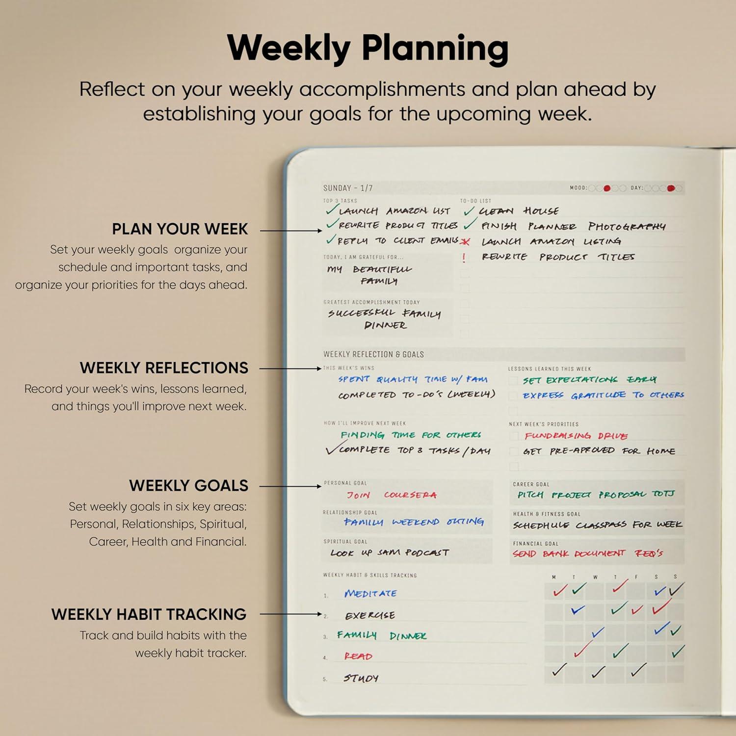 image:imageUndated 2026 Planner 85 x 11 The 1 Productivity Planner to Achieve Your 2026 Goals Planner 20262027 by PRODUCTIVITY STORE A4 BLACKBlue