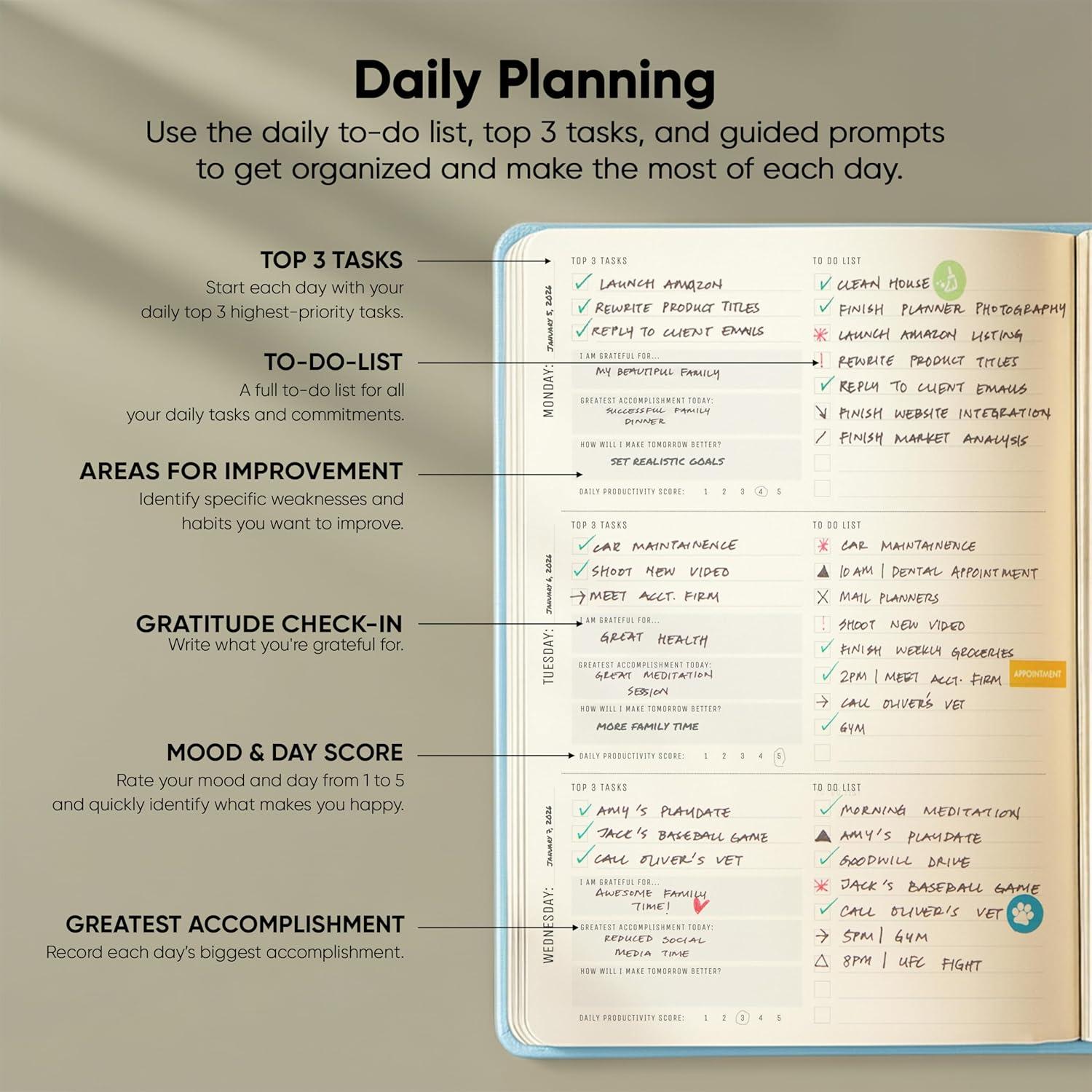 image:imageUndated 2026 Planner 85 x 11 The 1 Productivity Planner to Achieve Your 2026 Goals Planner 20262027 by PRODUCTIVITY STORE A4 BLACKBlue