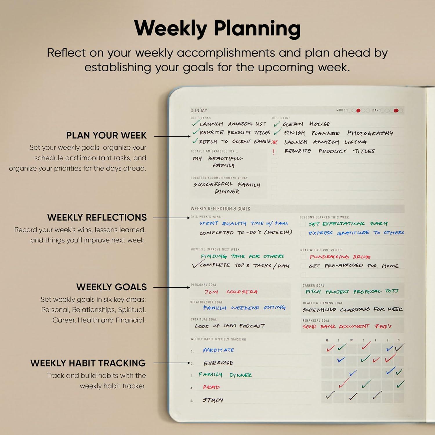 image:imageUndated 2026 Planner 85 x 11 The 1 Productivity Planner to Achieve Your 2026 Goals Planner 20262027 by PRODUCTIVITY STORE A4 BLACKBlue