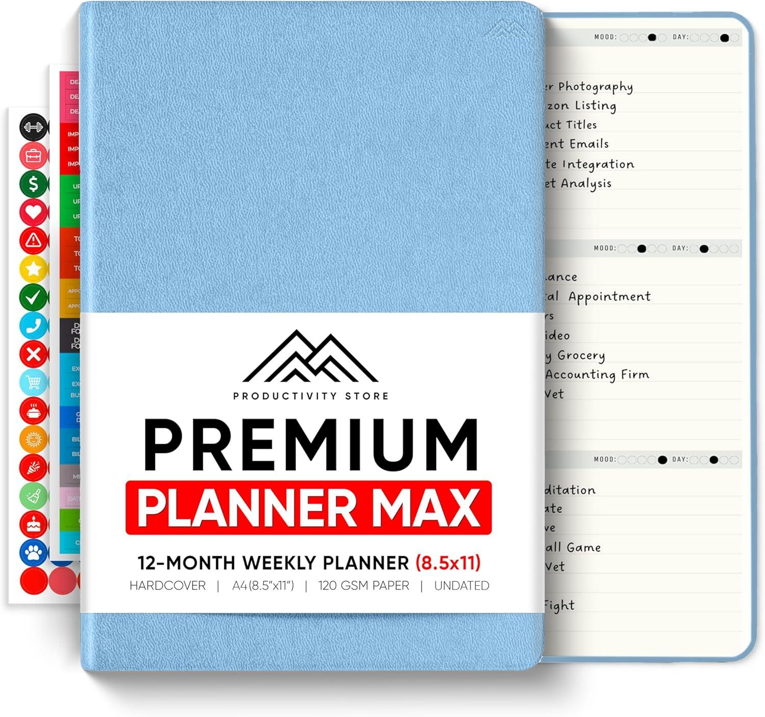 image:imageUndated 2026 Planner 85 x 11 The 1 Productivity Planner to Achieve Your 2026 Goals Planner 20262027 by PRODUCTIVITY STORE A4 BLACKBlue