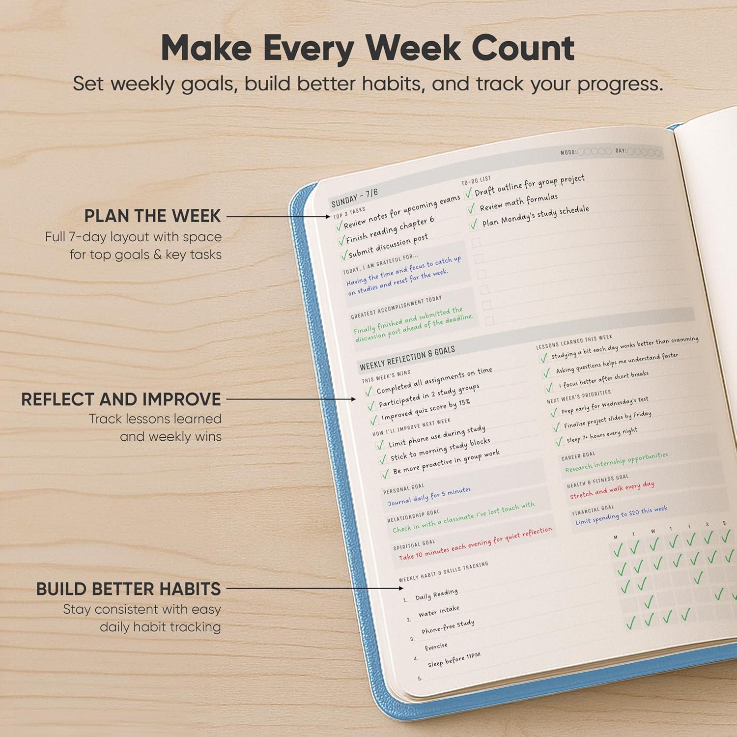 image:imageUndated 2026 Planner 85 x 11 The 1 Productivity Planner to Achieve Your 2026 Goals Planner 20262027 by PRODUCTIVITY STORE A4 BLACKBlue