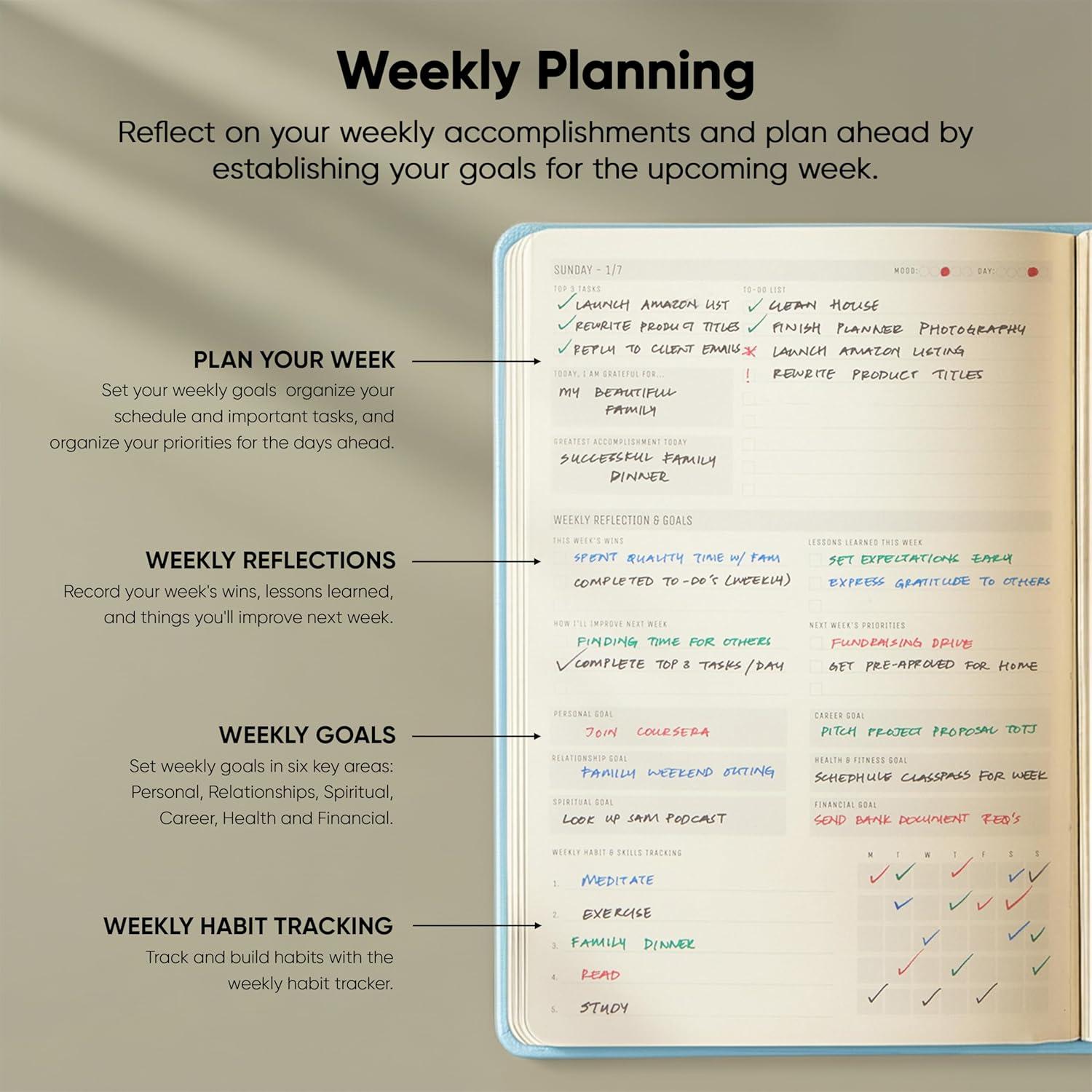 image:imageUndated 2026 Planner 85 x 11 The 1 Productivity Planner to Achieve Your 2026 Goals Planner 20262027 by PRODUCTIVITY STORE A4 BLACKBlue