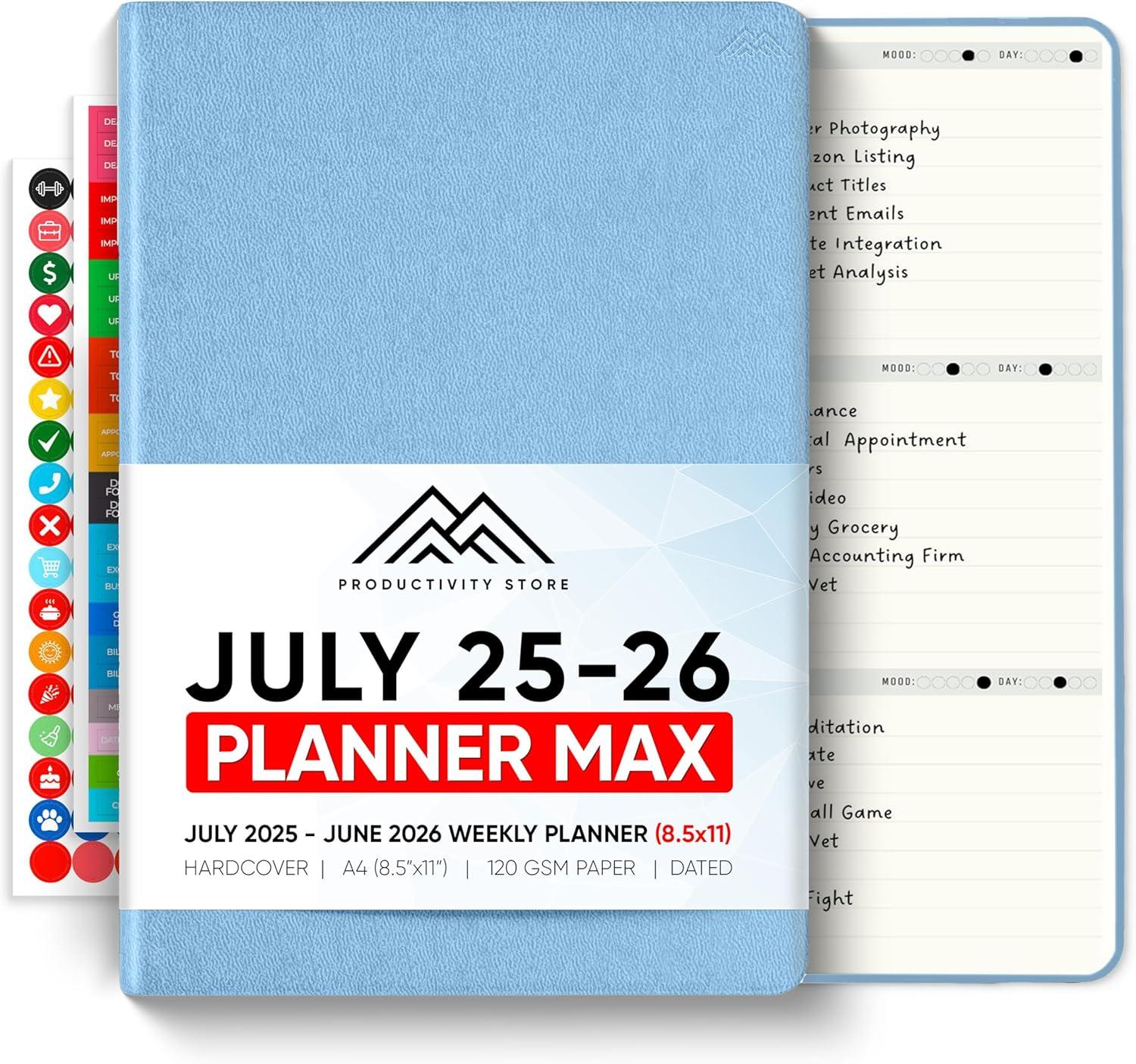 image:imageUndated 2026 Planner 85 x 11 The 1 Productivity Planner to Achieve Your 2026 Goals Planner 20262027 by PRODUCTIVITY STORE A4 BLACKBlue