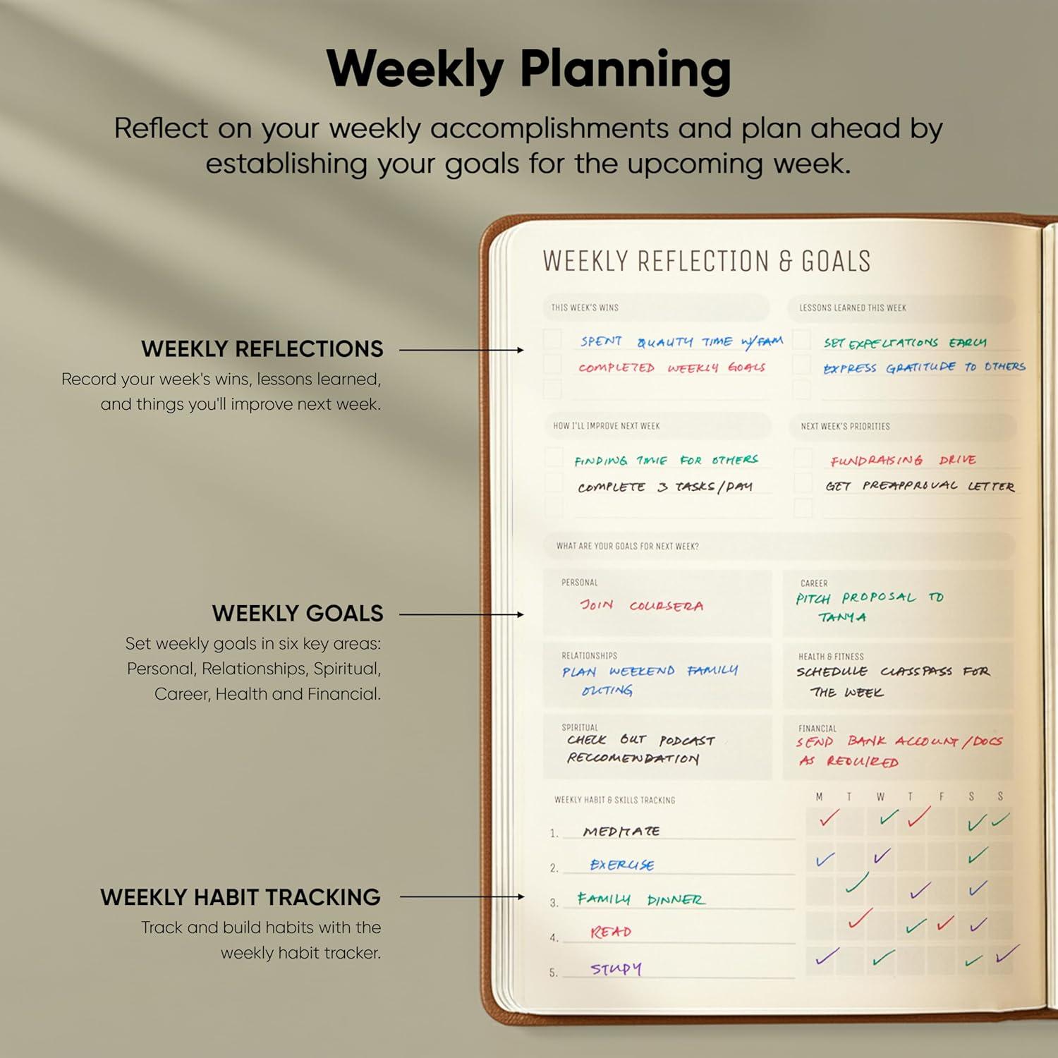 image:imageUndated 2026 Planner 85 x 11 The 1 Productivity Planner to Achieve Your 2026 Goals Planner 20262027 by PRODUCTIVITY STORE A4 BLACKBrown