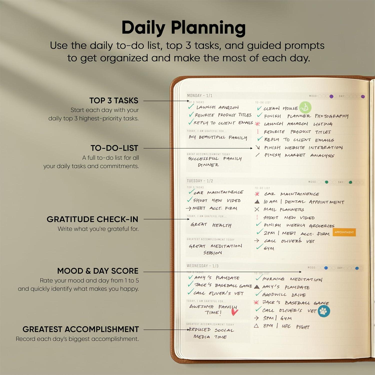 image:imageUndated 2026 Planner 85 x 11 The 1 Productivity Planner to Achieve Your 2026 Goals Planner 20262027 by PRODUCTIVITY STORE A4 BLACKBrown