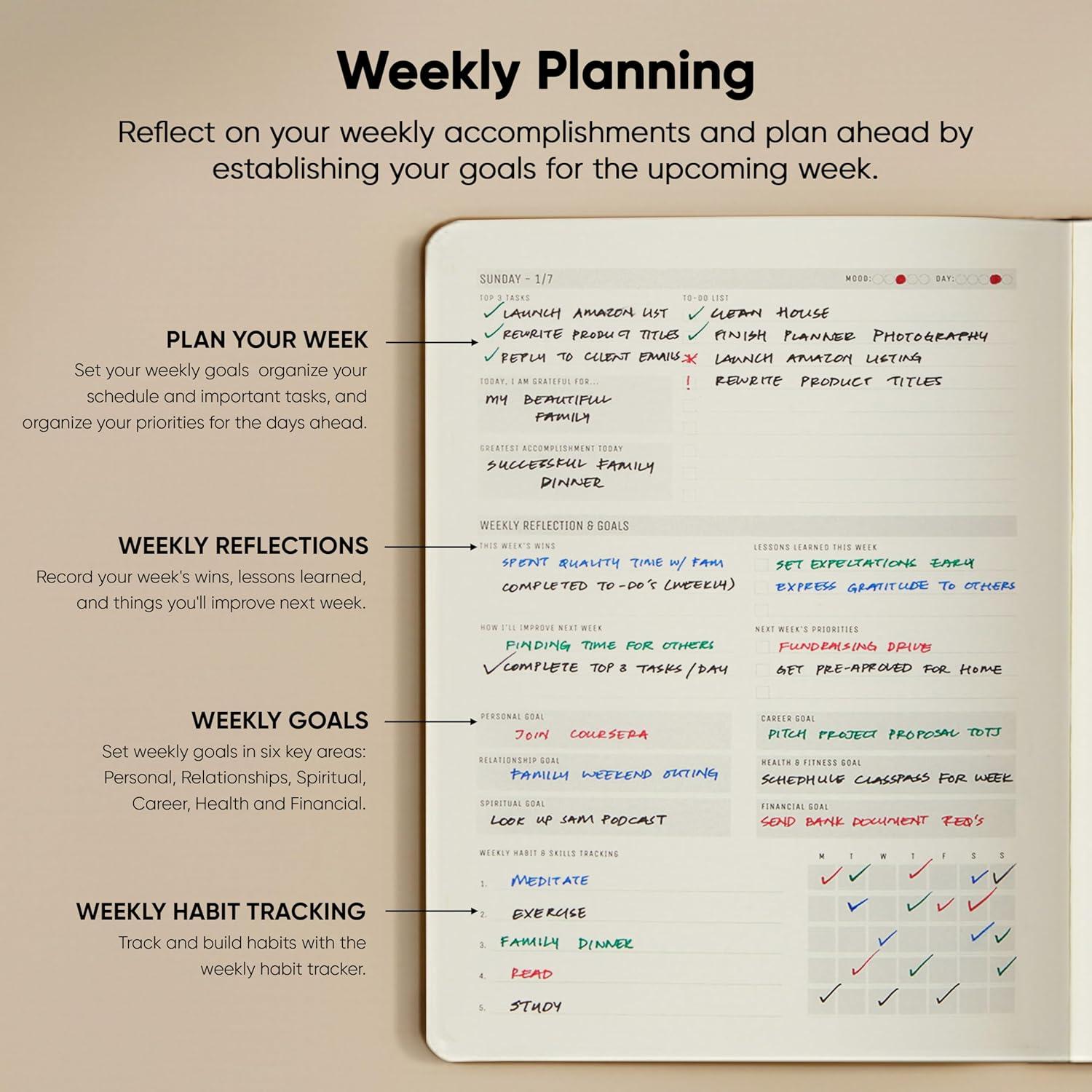image:imageUndated 2026 Planner 85 x 11 The 1 Productivity Planner to Achieve Your 2026 Goals Planner 20262027 by PRODUCTIVITY STORE A4 BLACKBrown