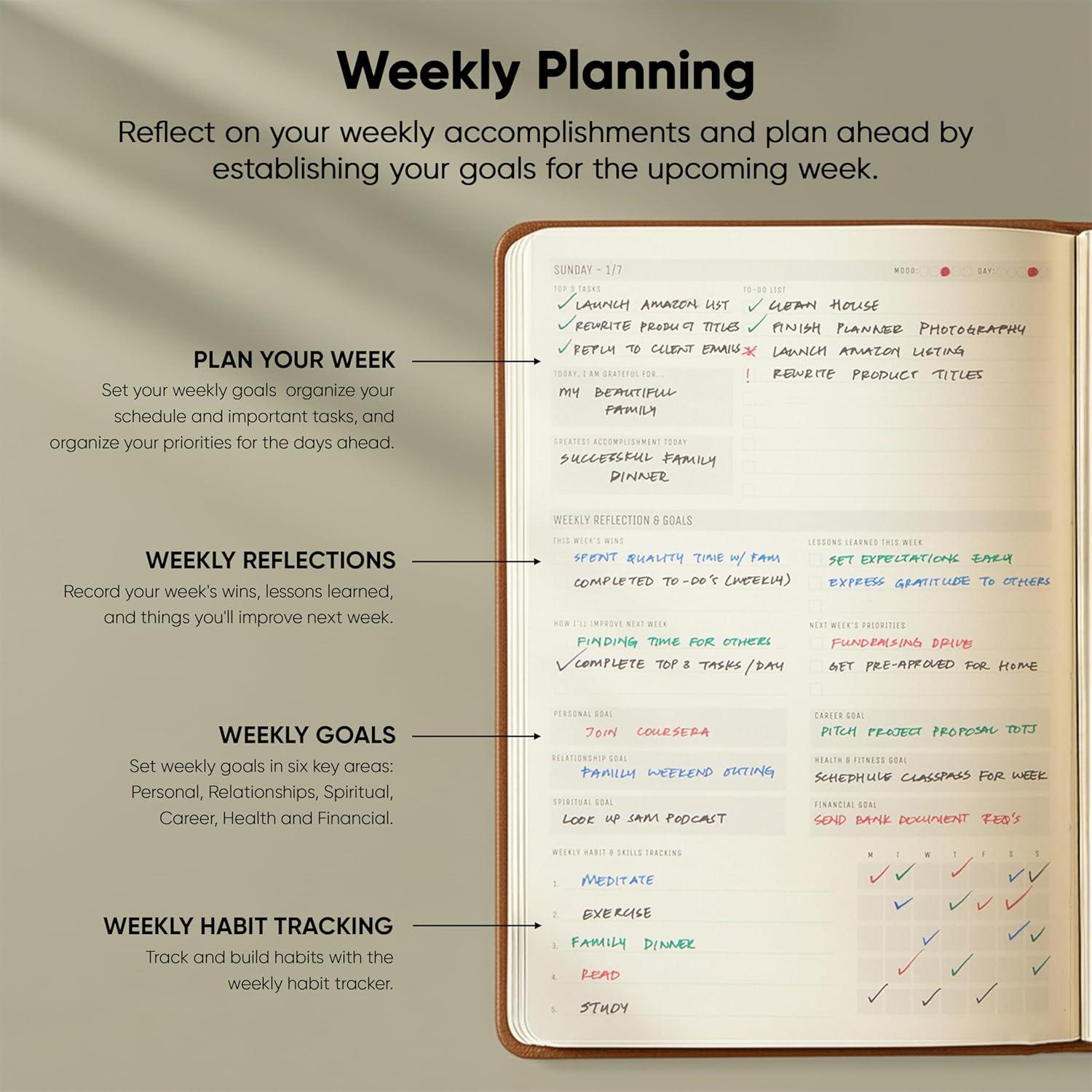 image:imageUndated 2026 Planner 85 x 11 The 1 Productivity Planner to Achieve Your 2026 Goals Planner 20262027 by PRODUCTIVITY STORE A4 BLACKBrown