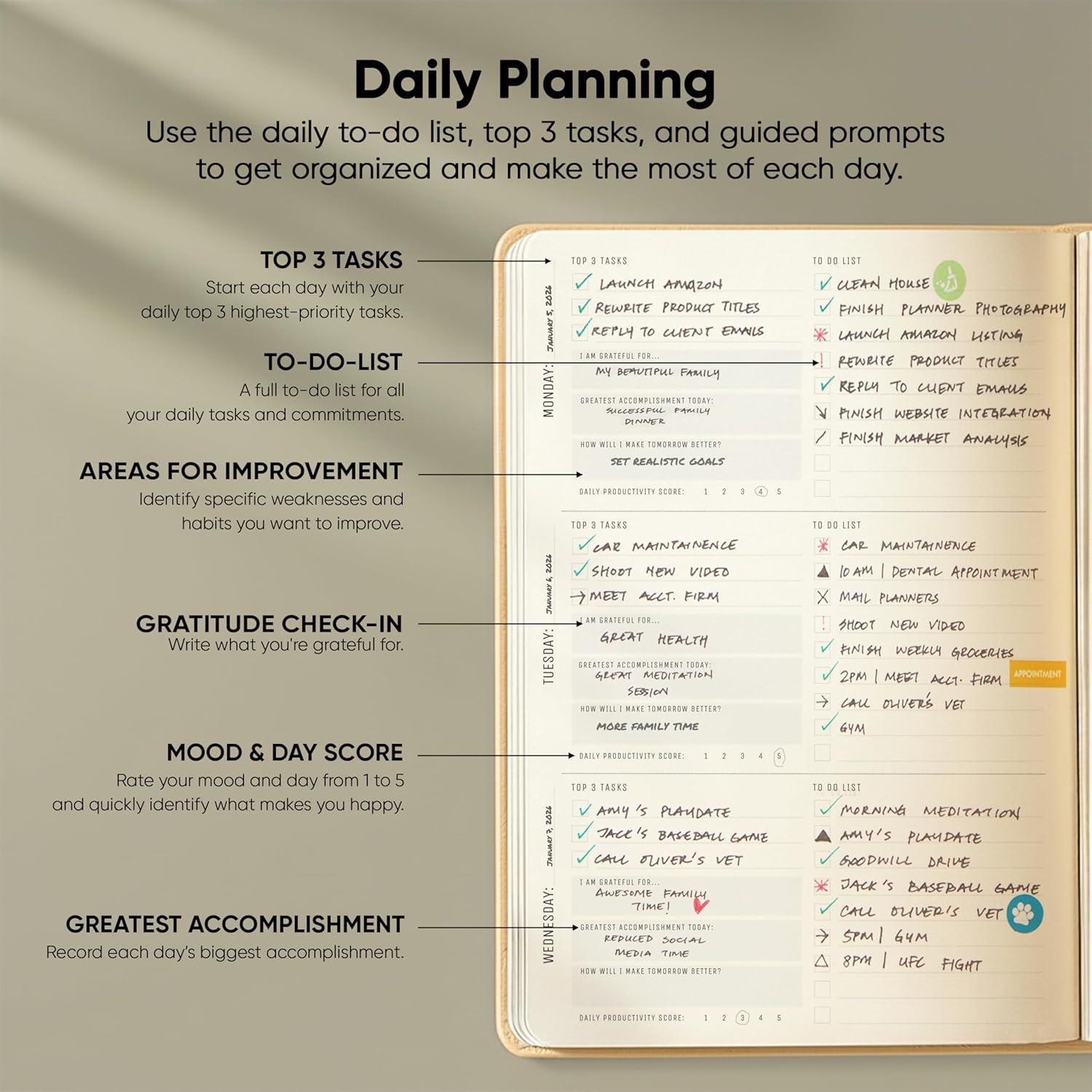 image:imageUndated 2026 Planner 85 x 11 The 1 Productivity Planner to Achieve Your 2026 Goals Planner 20262027 by PRODUCTIVITY STORE A4 BLACKCream