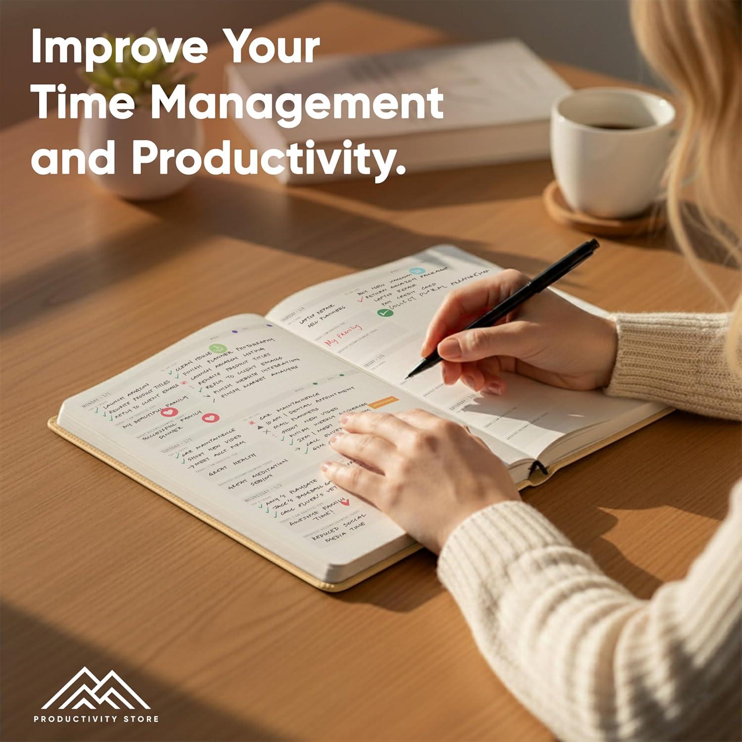 image:imageUndated 2026 Planner 85 x 11 The 1 Productivity Planner to Achieve Your 2026 Goals Planner 20262027 by PRODUCTIVITY STORE A4 BLACKCream