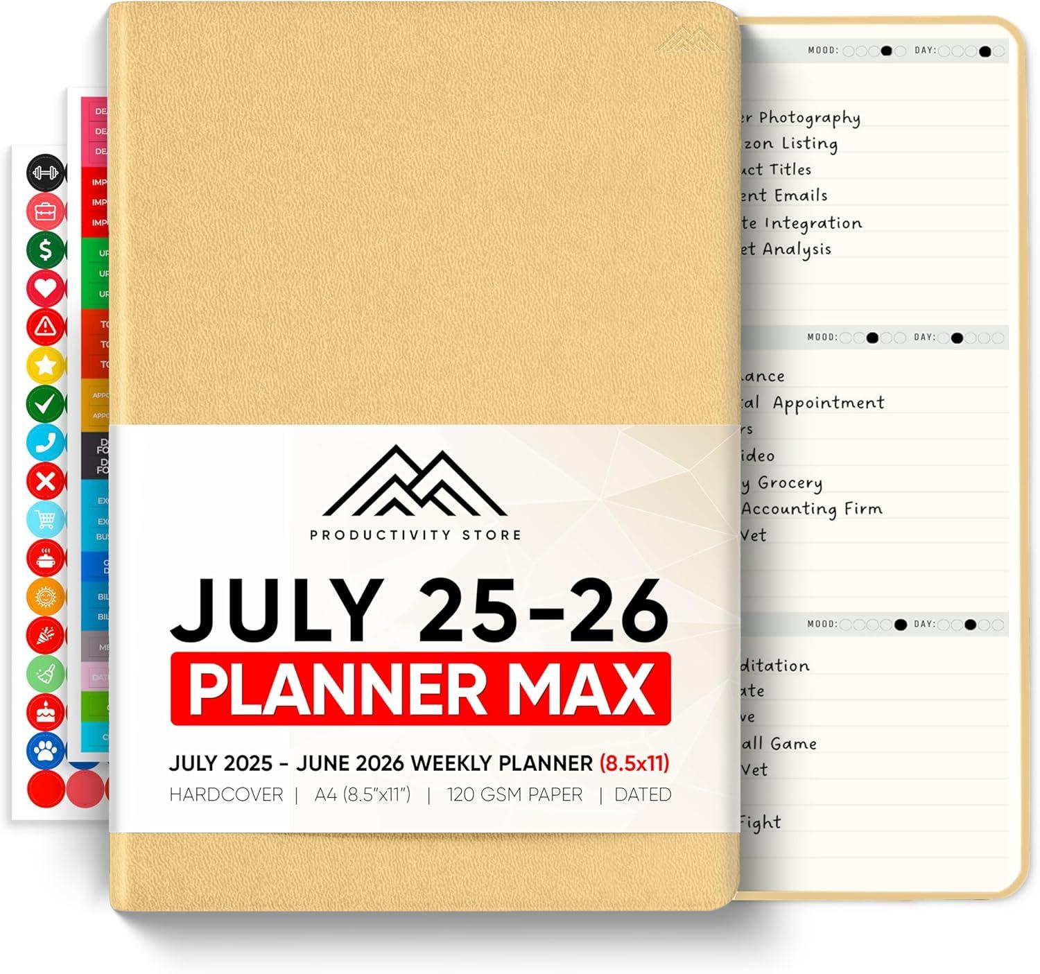 image:imageUndated 2026 Planner 85 x 11 The 1 Productivity Planner to Achieve Your 2026 Goals Planner 20262027 by PRODUCTIVITY STORE A4 BLACKCream