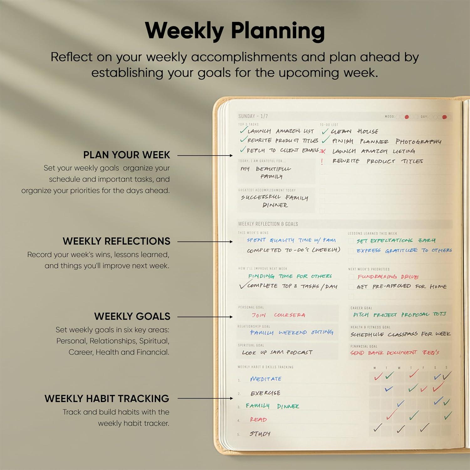 image:imageUndated 2026 Planner 85 x 11 The 1 Productivity Planner to Achieve Your 2026 Goals Planner 20262027 by PRODUCTIVITY STORE A4 BLACKCream