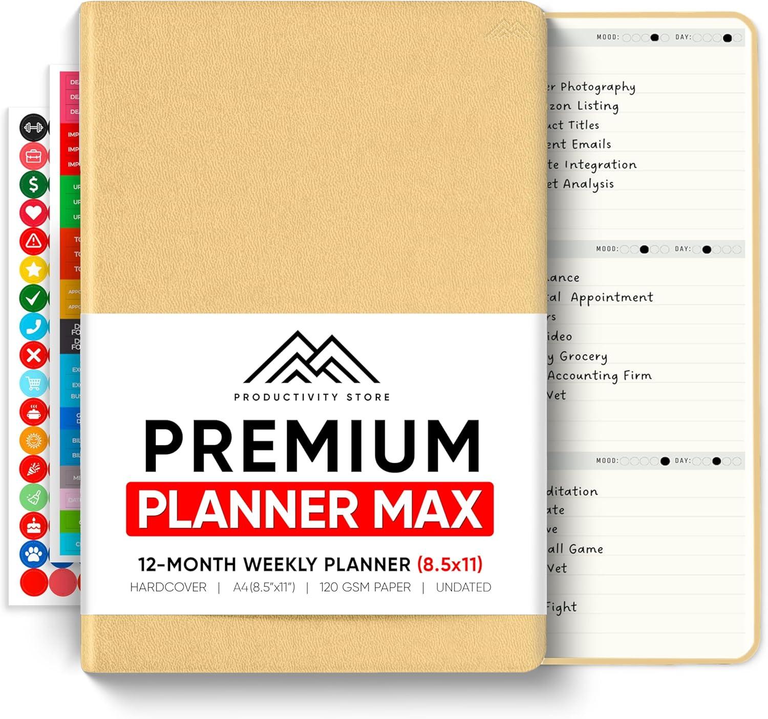 image:imageUndated 2026 Planner 85 x 11 The 1 Productivity Planner to Achieve Your 2026 Goals Planner 20262027 by PRODUCTIVITY STORE A4 BLACKCream