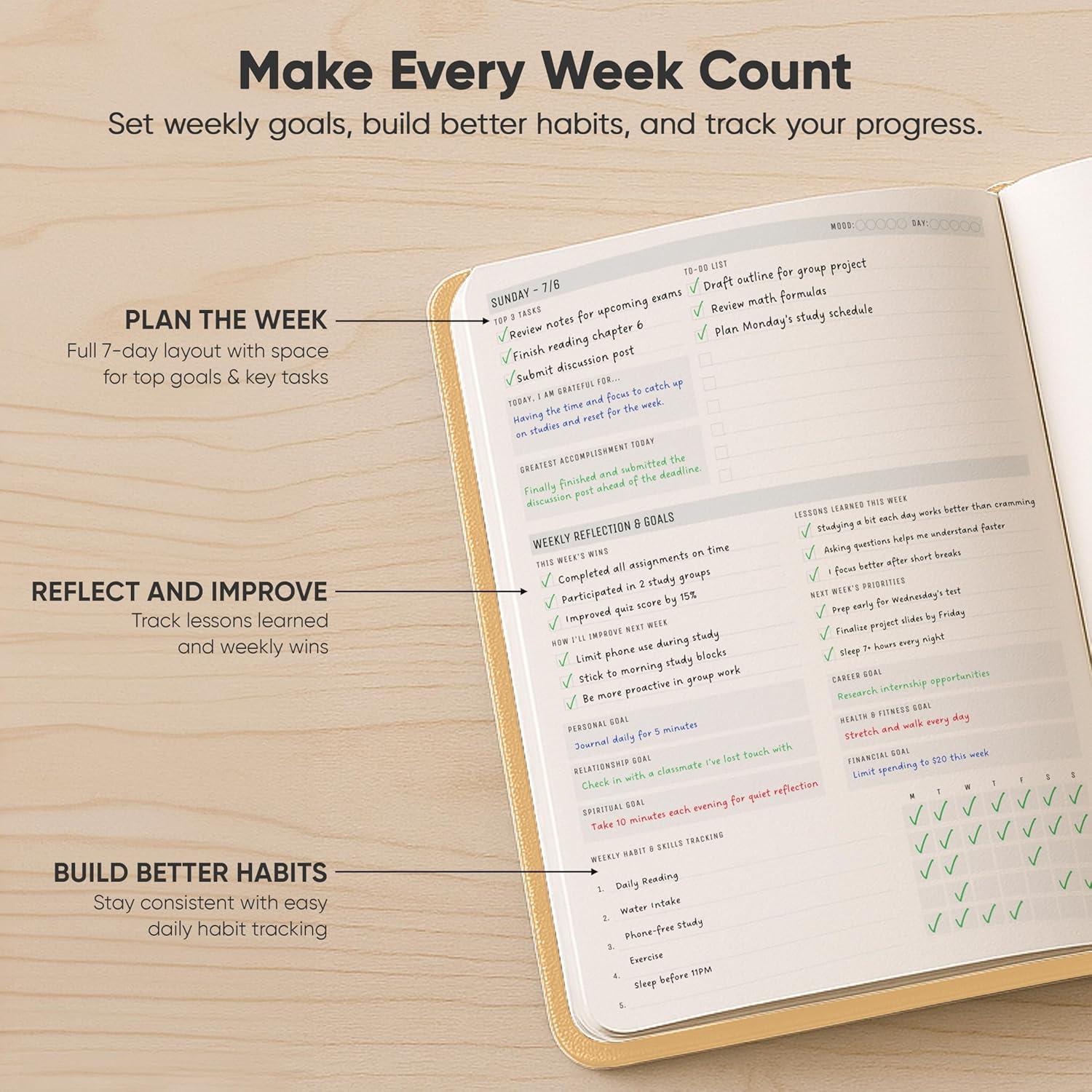 image:imageUndated 2026 Planner 85 x 11 The 1 Productivity Planner to Achieve Your 2026 Goals Planner 20262027 by PRODUCTIVITY STORE A4 BLACKCream
