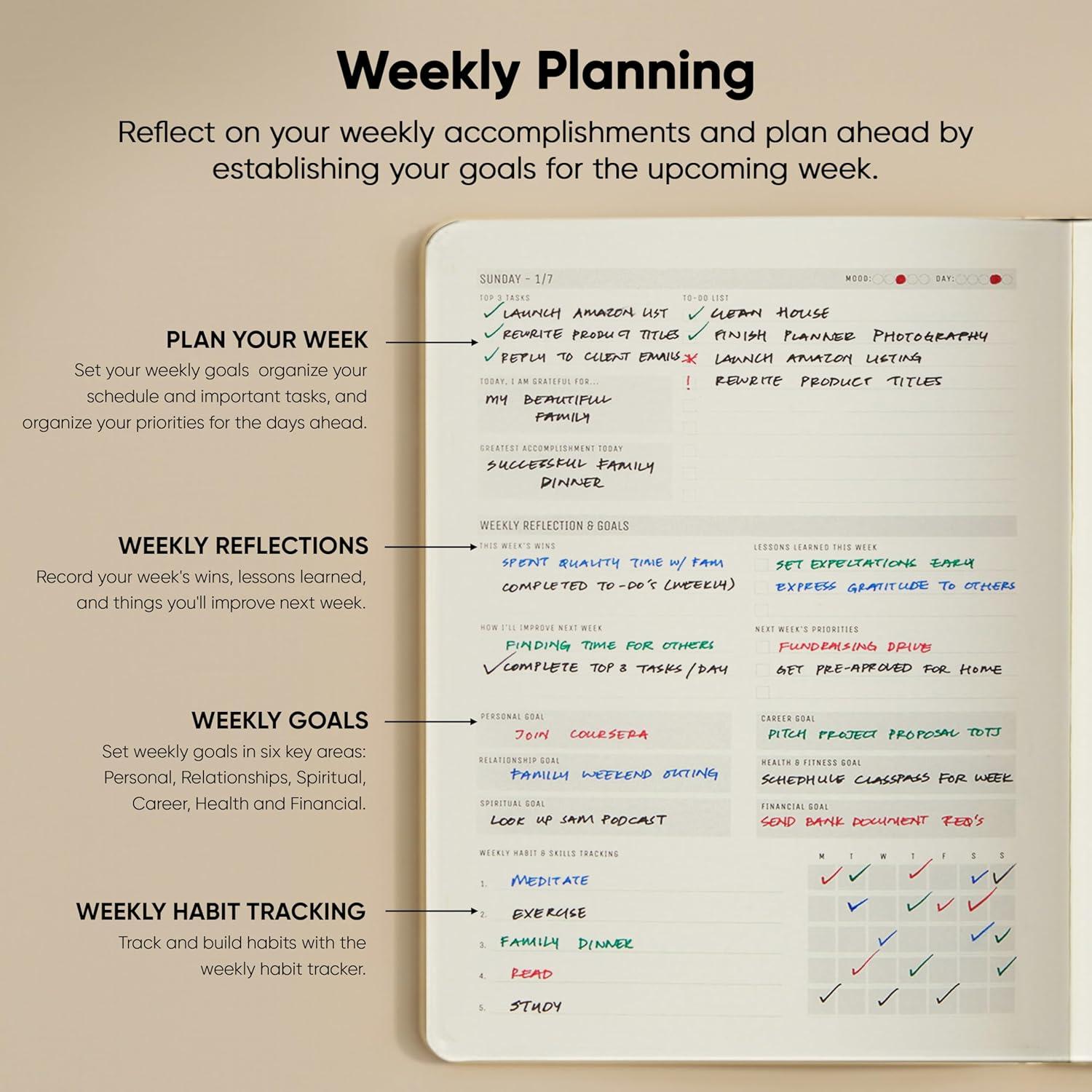 image:imageUndated 2026 Planner 85 x 11 The 1 Productivity Planner to Achieve Your 2026 Goals Planner 20262027 by PRODUCTIVITY STORE A4 BLACKCream