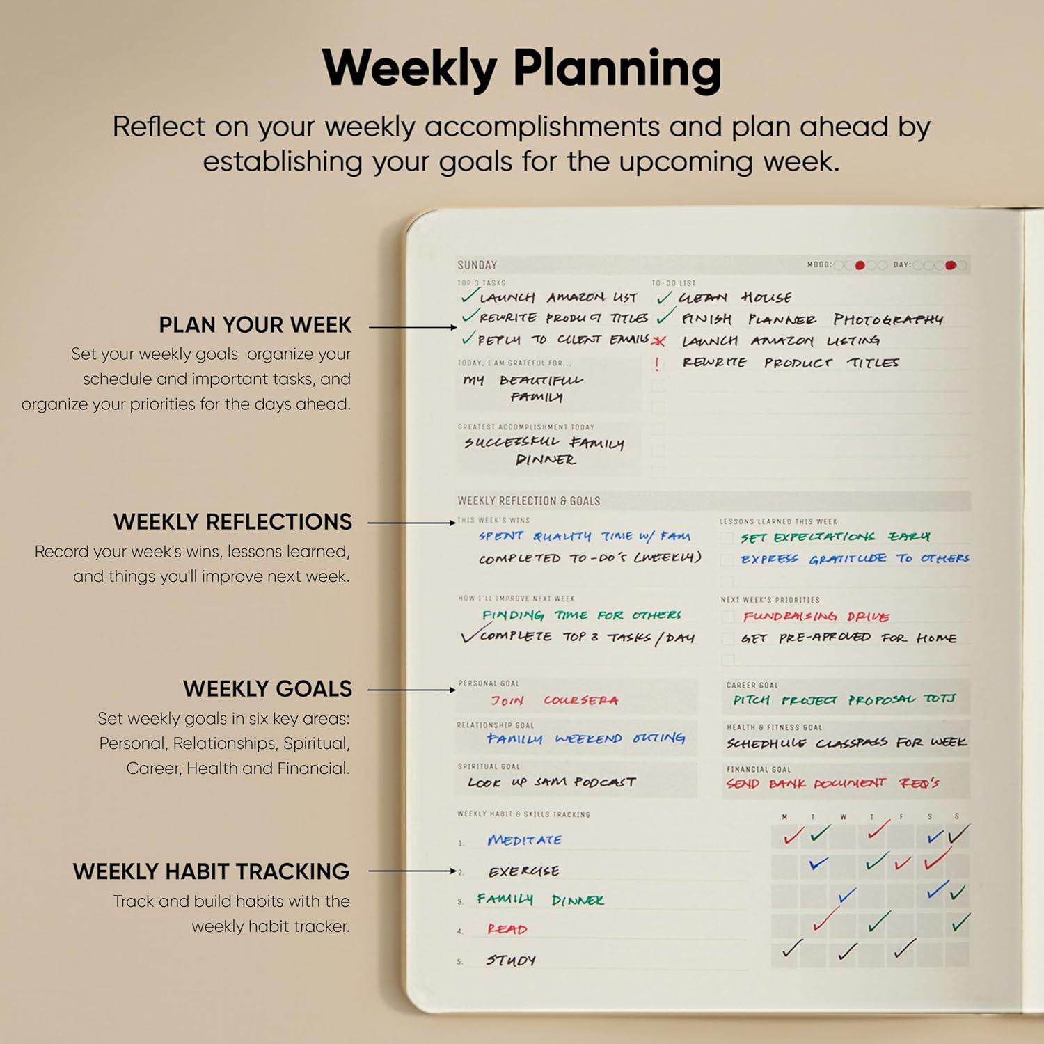 image:imageUndated 2026 Planner 85 x 11 The 1 Productivity Planner to Achieve Your 2026 Goals Planner 20262027 by PRODUCTIVITY STORE A4 BLACKCream