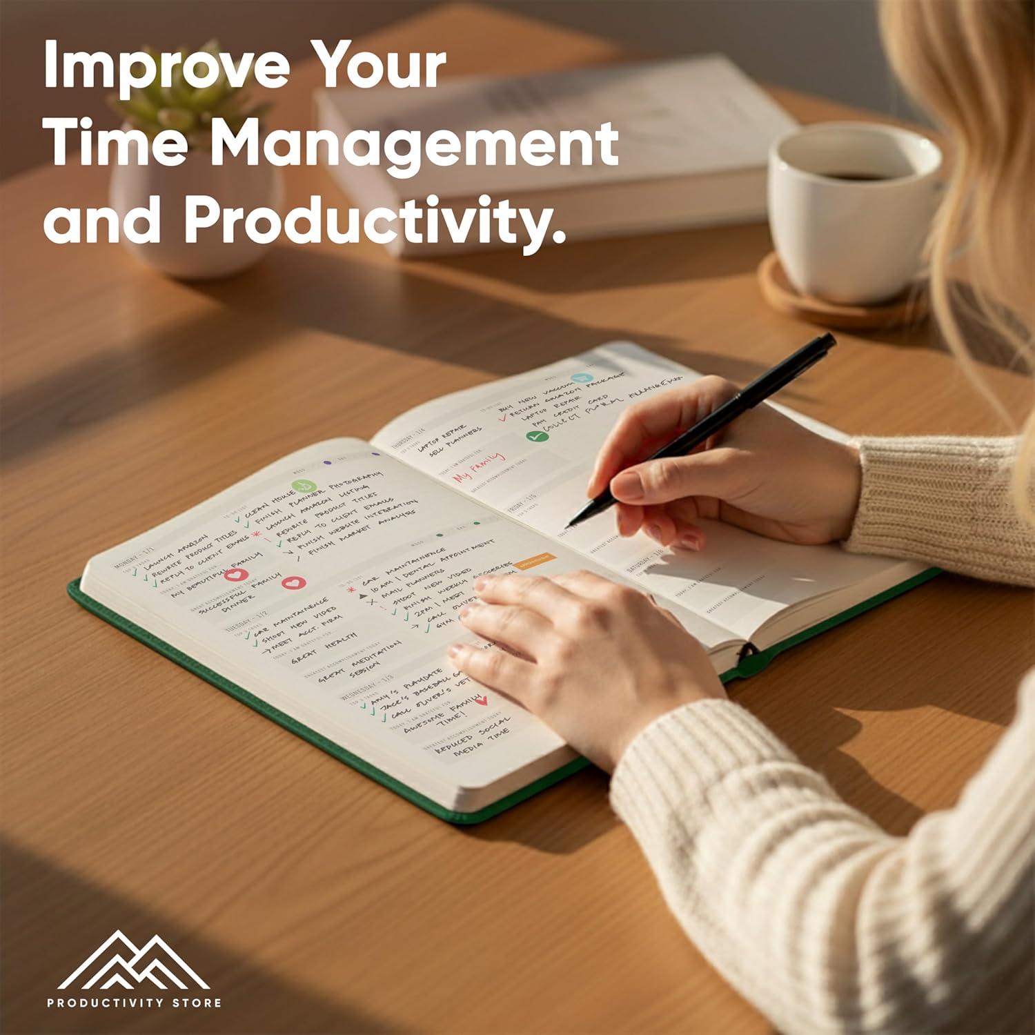 image:imageUndated 2026 Planner 85 x 11 The 1 Productivity Planner to Achieve Your 2026 Goals Planner 20262027 by PRODUCTIVITY STORE A4 BLACKGreen
