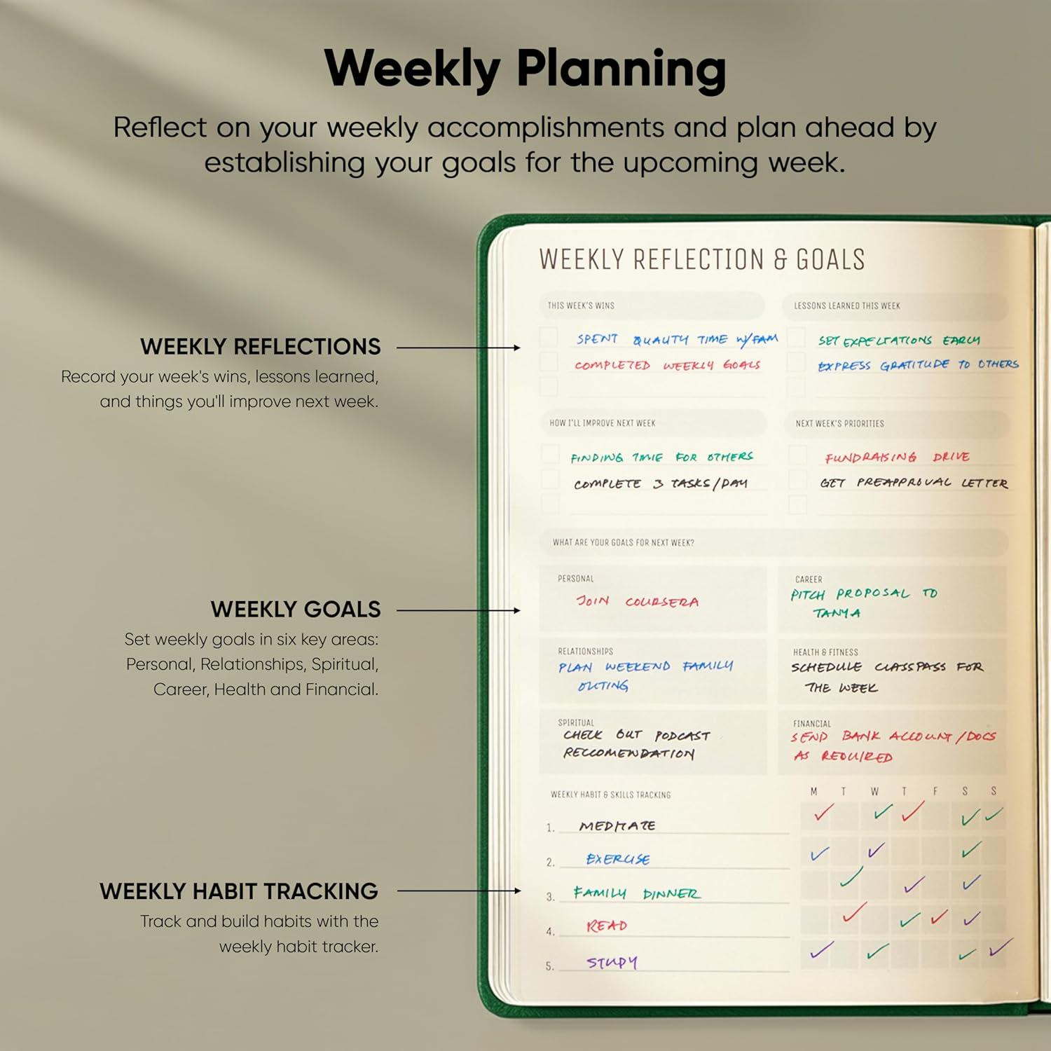 image:imageUndated 2026 Planner 85 x 11 The 1 Productivity Planner to Achieve Your 2026 Goals Planner 20262027 by PRODUCTIVITY STORE A4 BLACKGreen