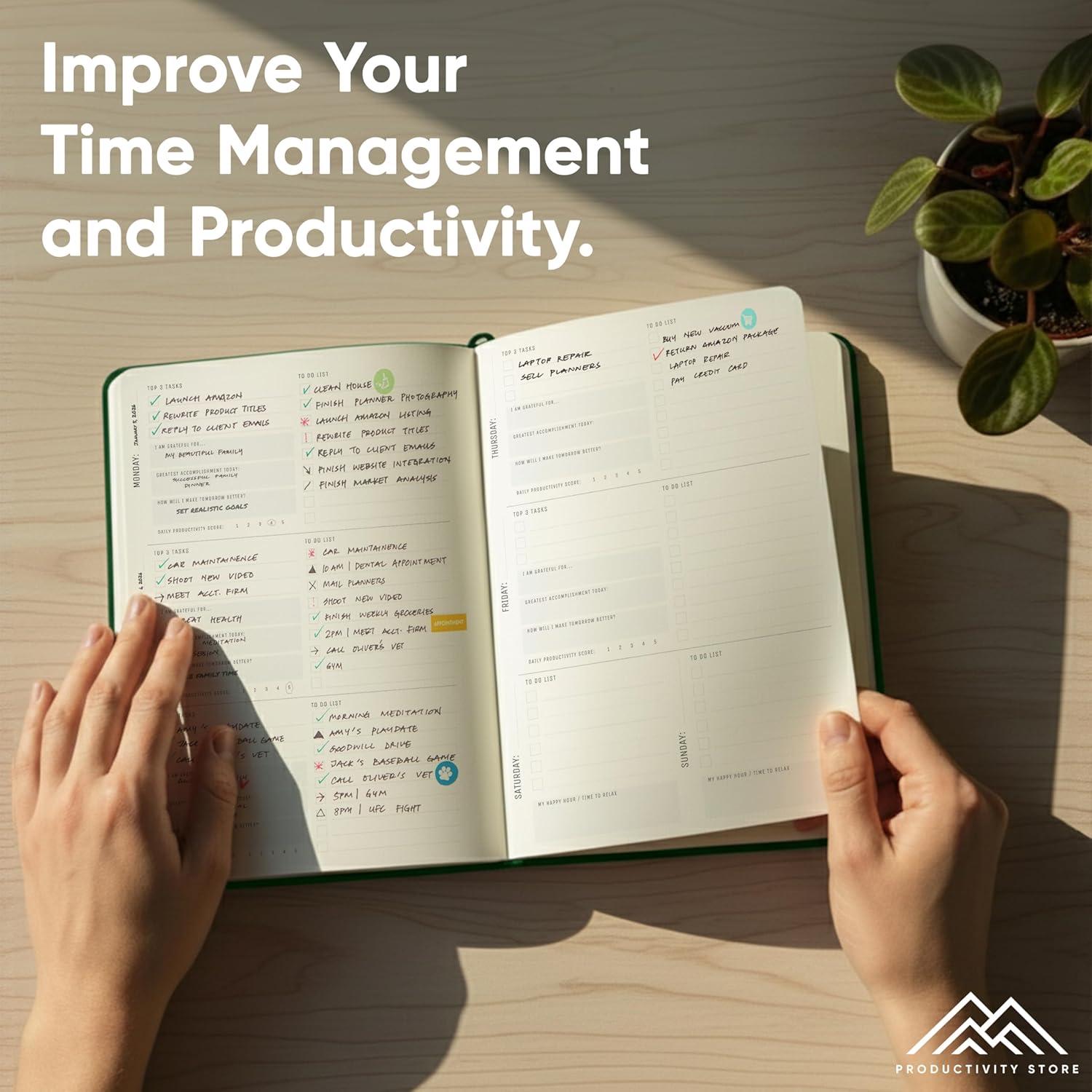 image:imageUndated 2026 Planner 85 x 11 The 1 Productivity Planner to Achieve Your 2026 Goals Planner 20262027 by PRODUCTIVITY STORE A4 BLACKGreen