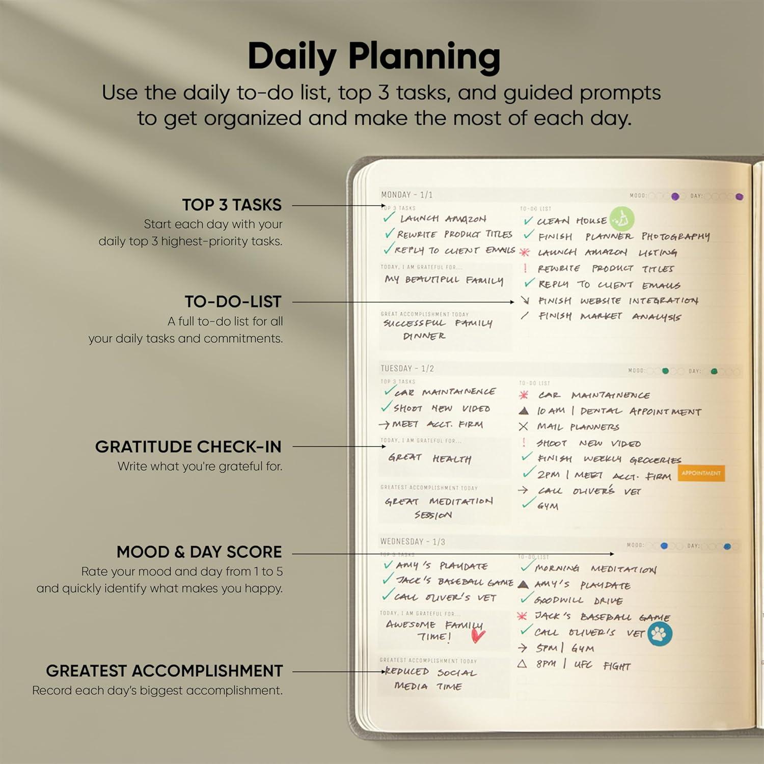 image:imageUndated 2026 Planner 85 x 11 The 1 Productivity Planner to Achieve Your 2026 Goals Planner 20262027 by PRODUCTIVITY STORE A4 BLACKGrey