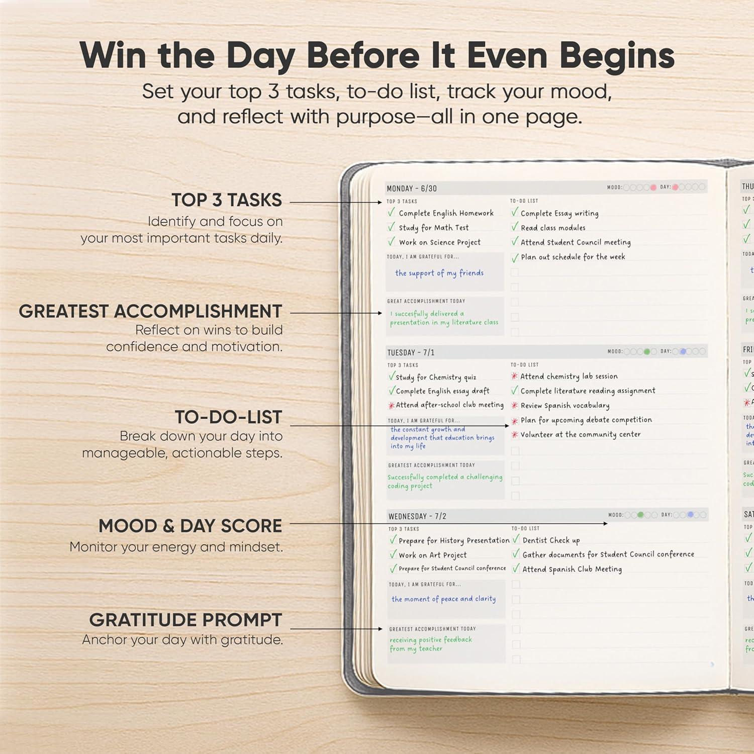 image:imageUndated 2026 Planner 85 x 11 The 1 Productivity Planner to Achieve Your 2026 Goals Planner 20262027 by PRODUCTIVITY STORE A4 BLACKGrey