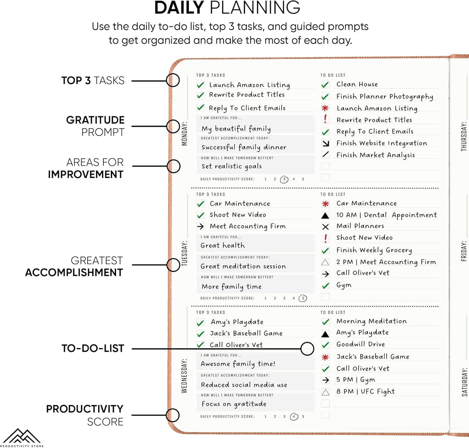 image:imageUndated 2026 Planner 85 x 11 The 1 Productivity Planner to Achieve Your 2026 Goals Planner 20262027 by PRODUCTIVITY STORE A4 BLACKGrey