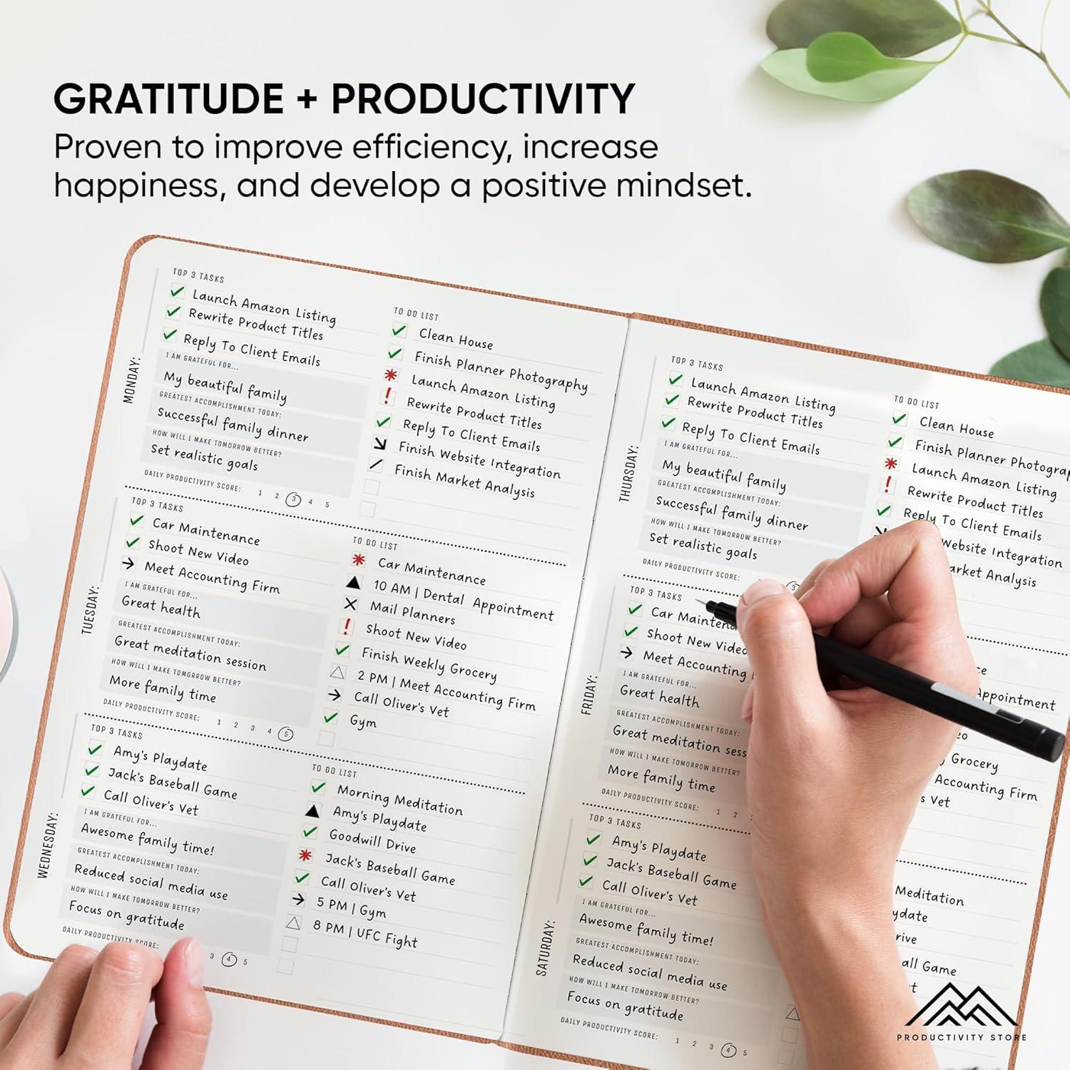 image:imageUndated 2026 Planner 85 x 11 The 1 Productivity Planner to Achieve Your 2026 Goals Planner 20262027 by PRODUCTIVITY STORE A4 BLACKGrey
