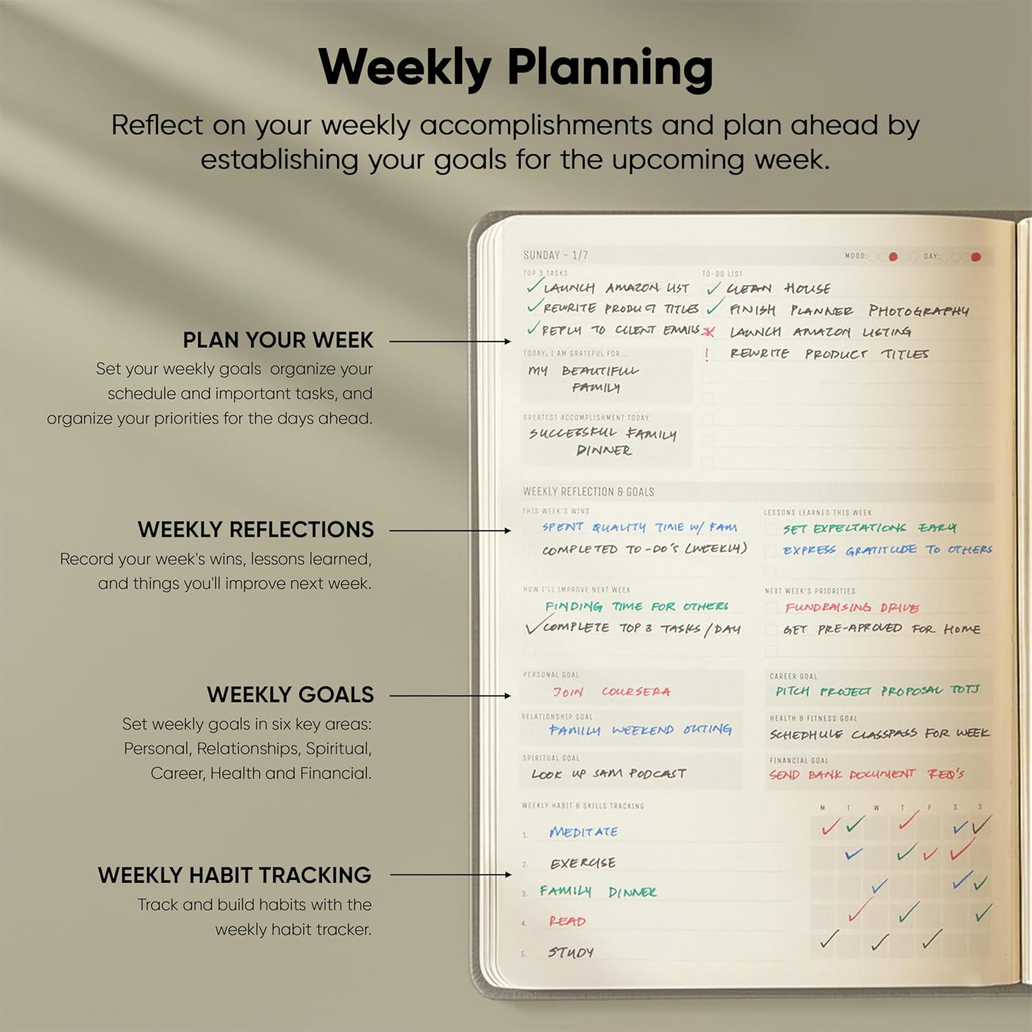 image:imageUndated 2026 Planner 85 x 11 The 1 Productivity Planner to Achieve Your 2026 Goals Planner 20262027 by PRODUCTIVITY STORE A4 BLACKGrey