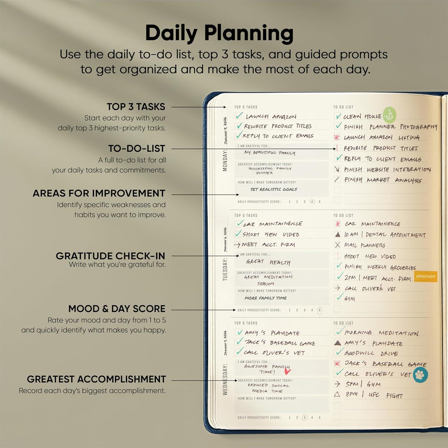 image:imageUndated 2026 Planner 85 x 11 The 1 Productivity Planner to Achieve Your 2026 Goals Planner 20262027 by PRODUCTIVITY STORE A4 BLACKNavy Blue