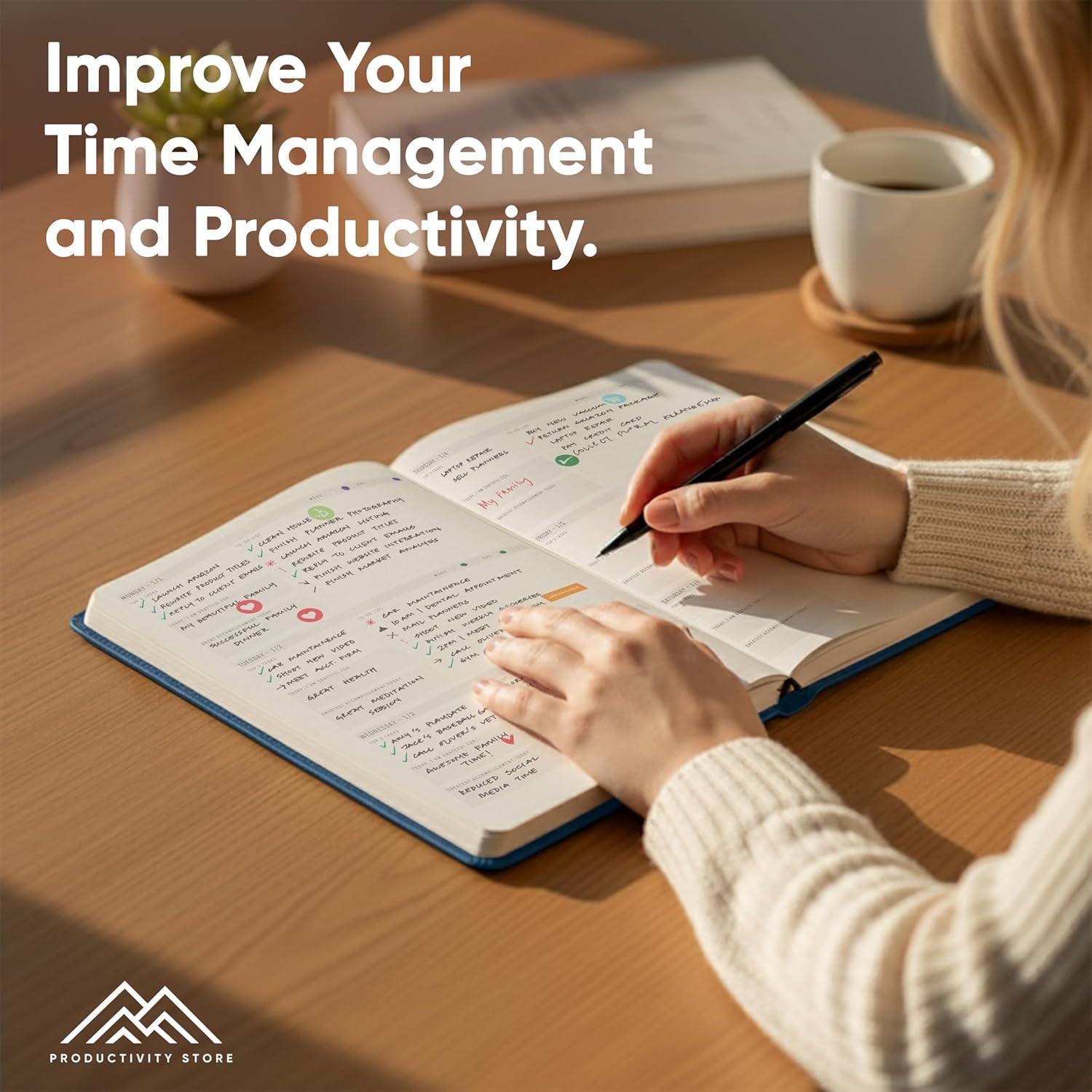 image:imageUndated 2026 Planner 85 x 11 The 1 Productivity Planner to Achieve Your 2026 Goals Planner 20262027 by PRODUCTIVITY STORE A4 BLACKNavy Blue