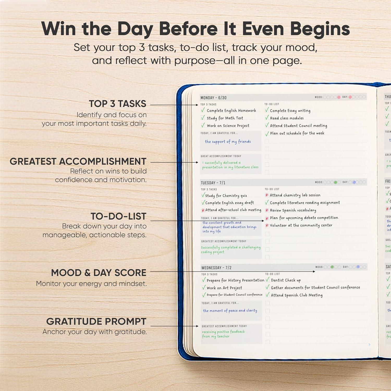 image:imageUndated 2026 Planner 85 x 11 The 1 Productivity Planner to Achieve Your 2026 Goals Planner 20262027 by PRODUCTIVITY STORE A4 BLACKNavy Blue