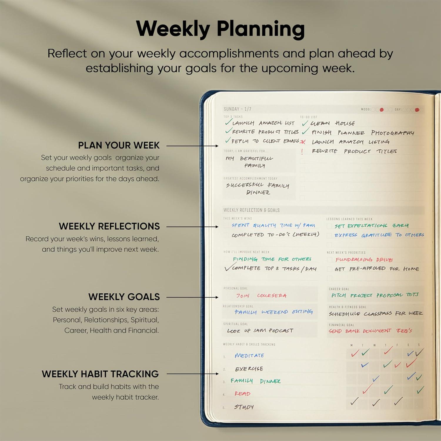 image:imageUndated 2026 Planner 85 x 11 The 1 Productivity Planner to Achieve Your 2026 Goals Planner 20262027 by PRODUCTIVITY STORE A4 BLACKNavy Blue