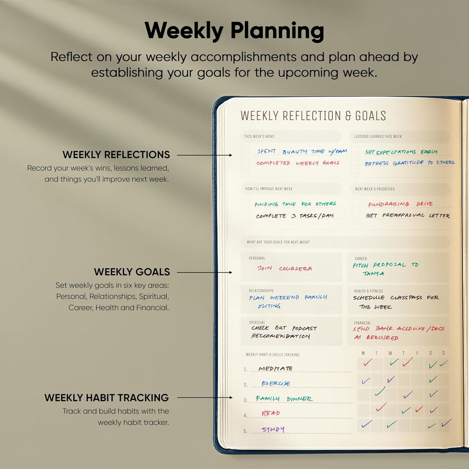 image:imageUndated 2026 Planner 85 x 11 The 1 Productivity Planner to Achieve Your 2026 Goals Planner 20262027 by PRODUCTIVITY STORE A4 BLACKNavy Blue