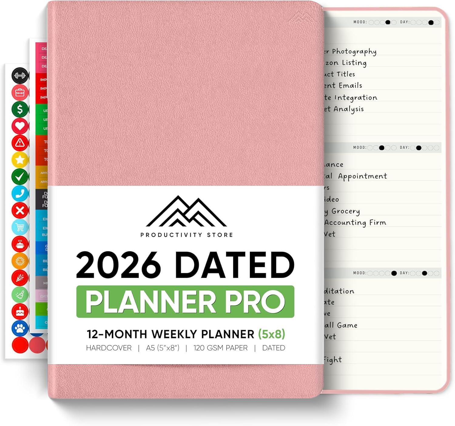 image:imageUndated 2026 Planner 85 x 11 The 1 Productivity Planner to Achieve Your 2026 Goals Planner 20262027 by PRODUCTIVITY STORE A4 BLACKPink
