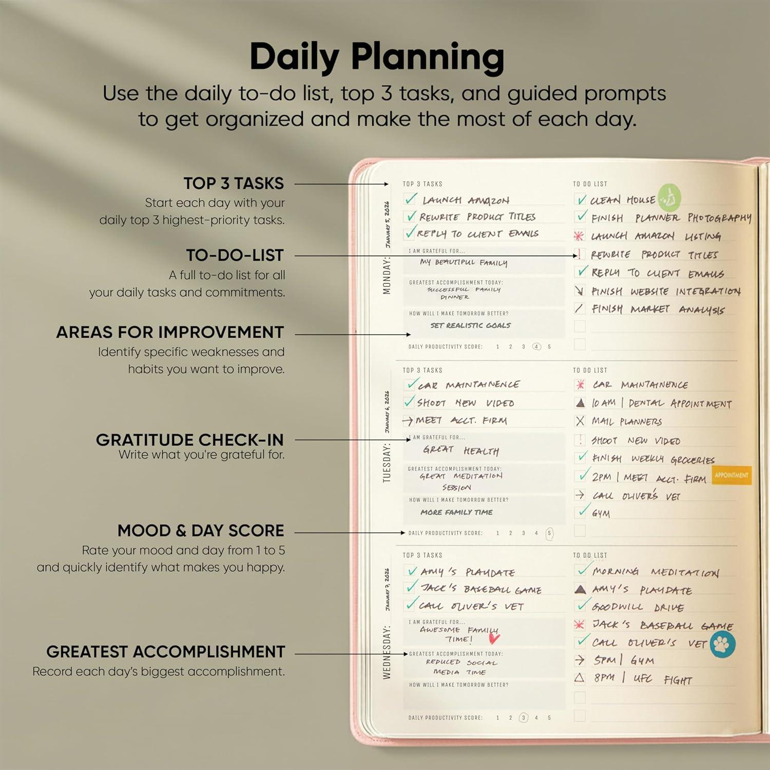 image:imageUndated 2026 Planner 85 x 11 The 1 Productivity Planner to Achieve Your 2026 Goals Planner 20262027 by PRODUCTIVITY STORE A4 BLACKPink