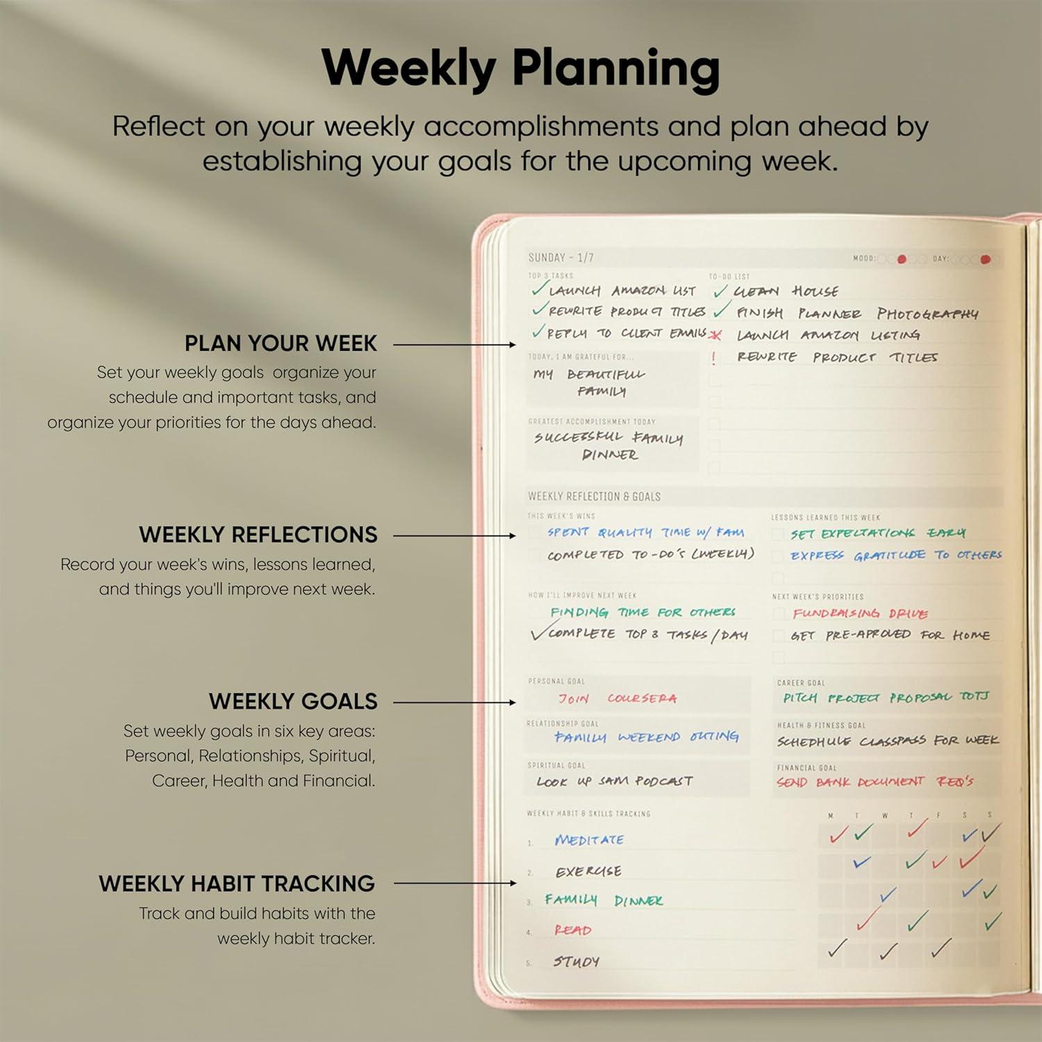 image:imageUndated 2026 Planner 85 x 11 The 1 Productivity Planner to Achieve Your 2026 Goals Planner 20262027 by PRODUCTIVITY STORE A4 BLACKPink